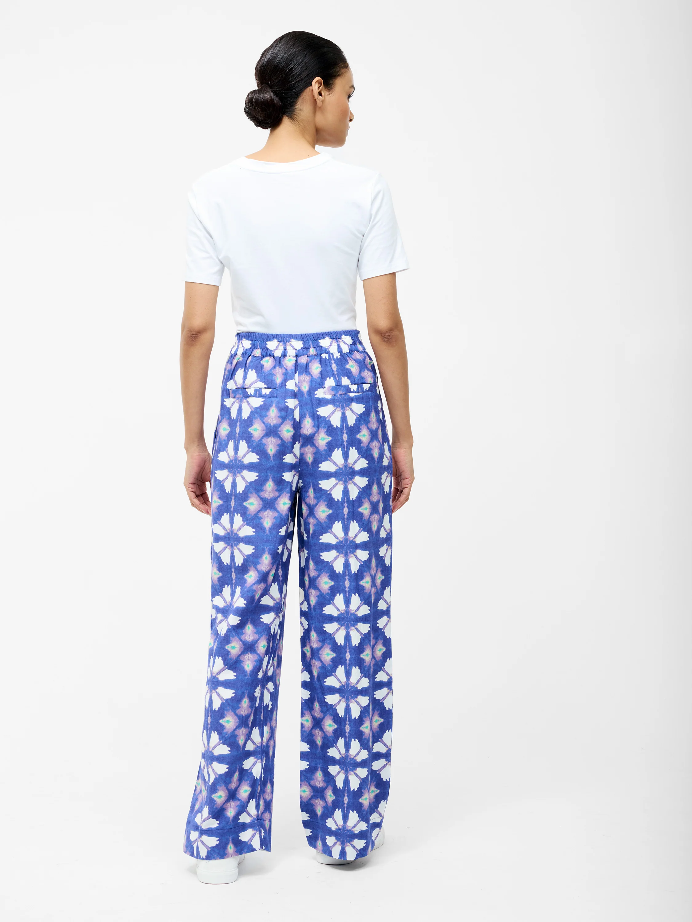 Dory Linen Blend Wide Leg Trousers - Image 3