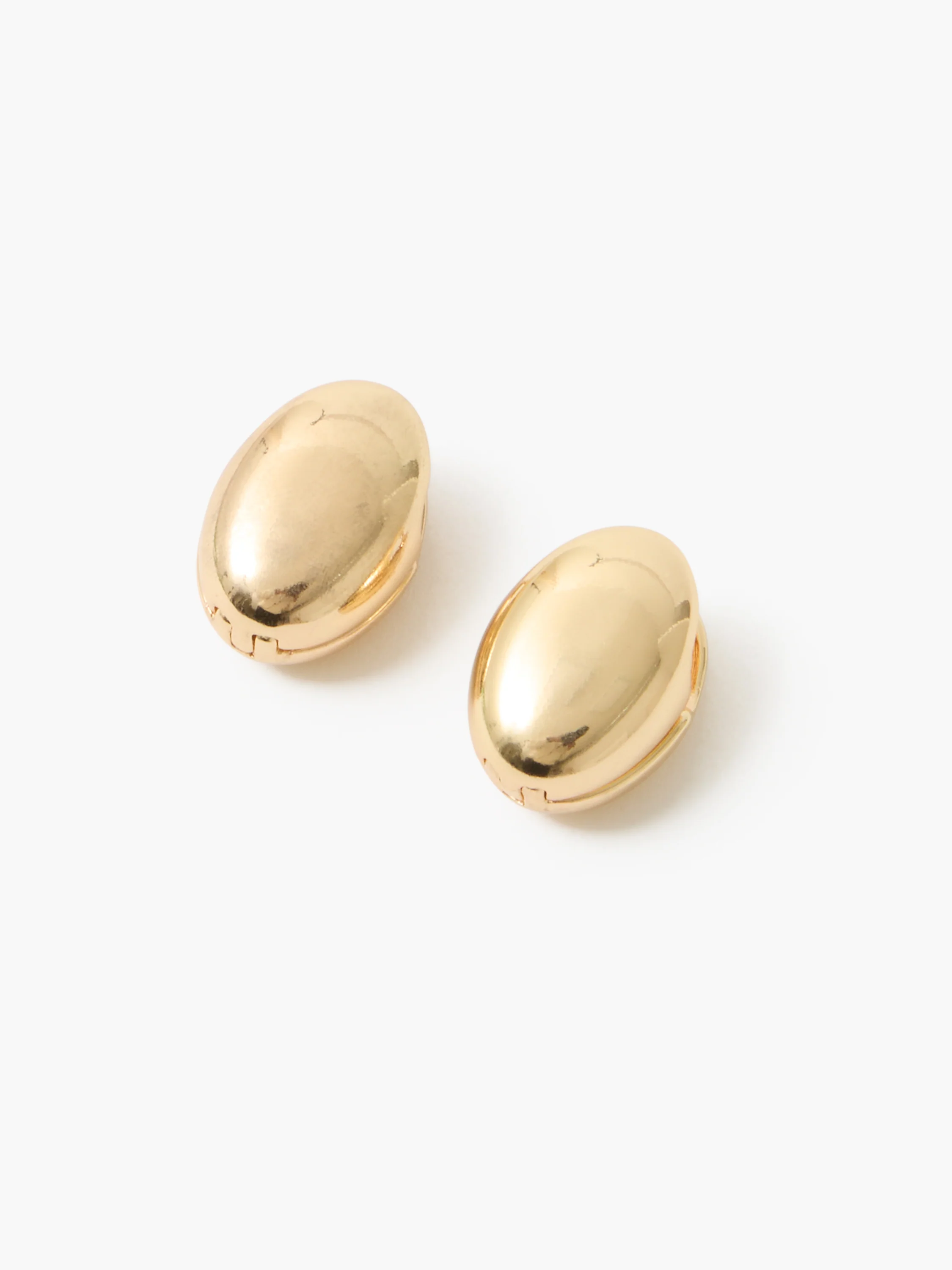 Double Sided Curved Dome Hoop Earrings - Image 3