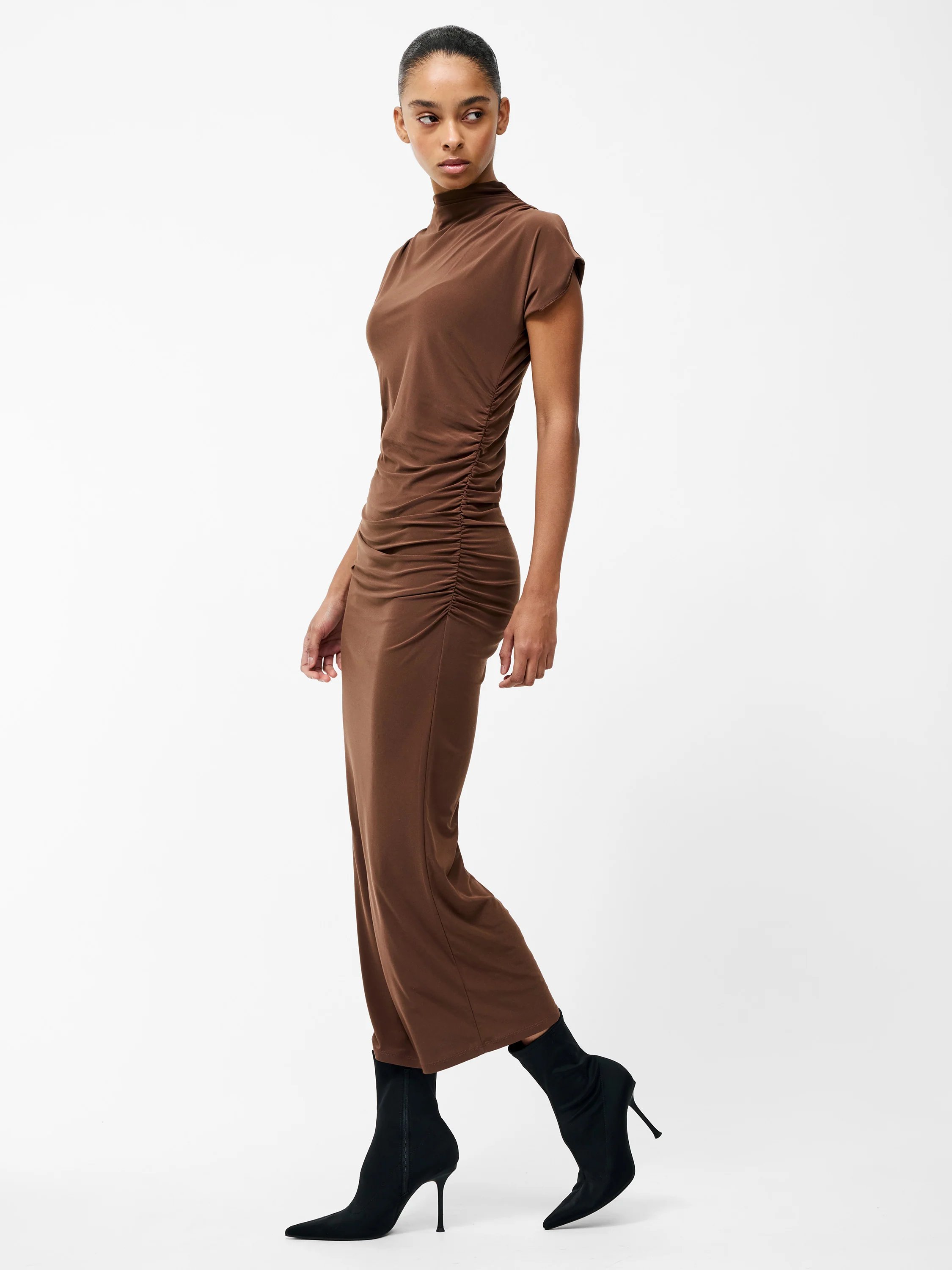 Draped Samira Mock Neck Dress - Image 4