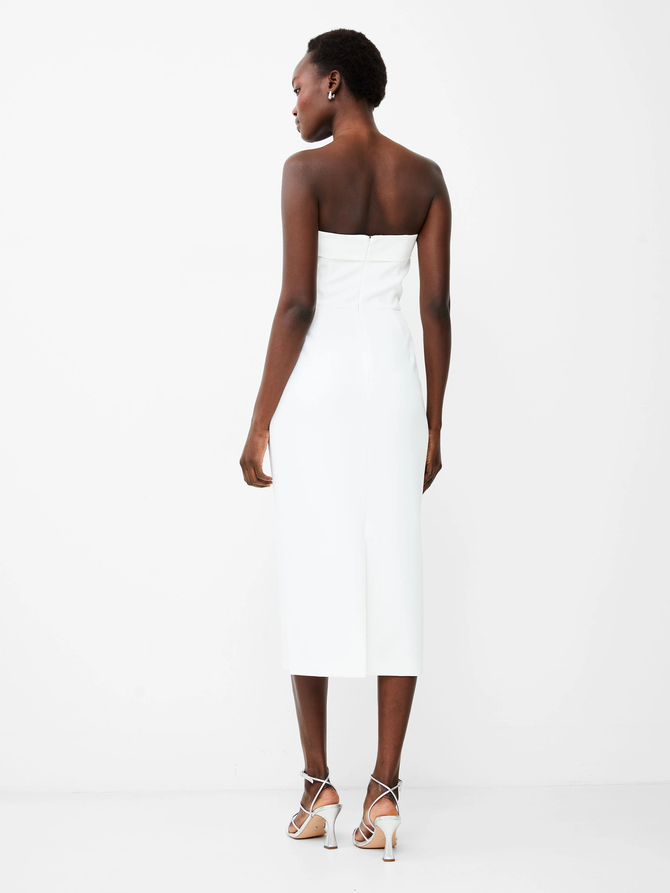 Echo Crepe Bandeau Midi Dress - Image 4