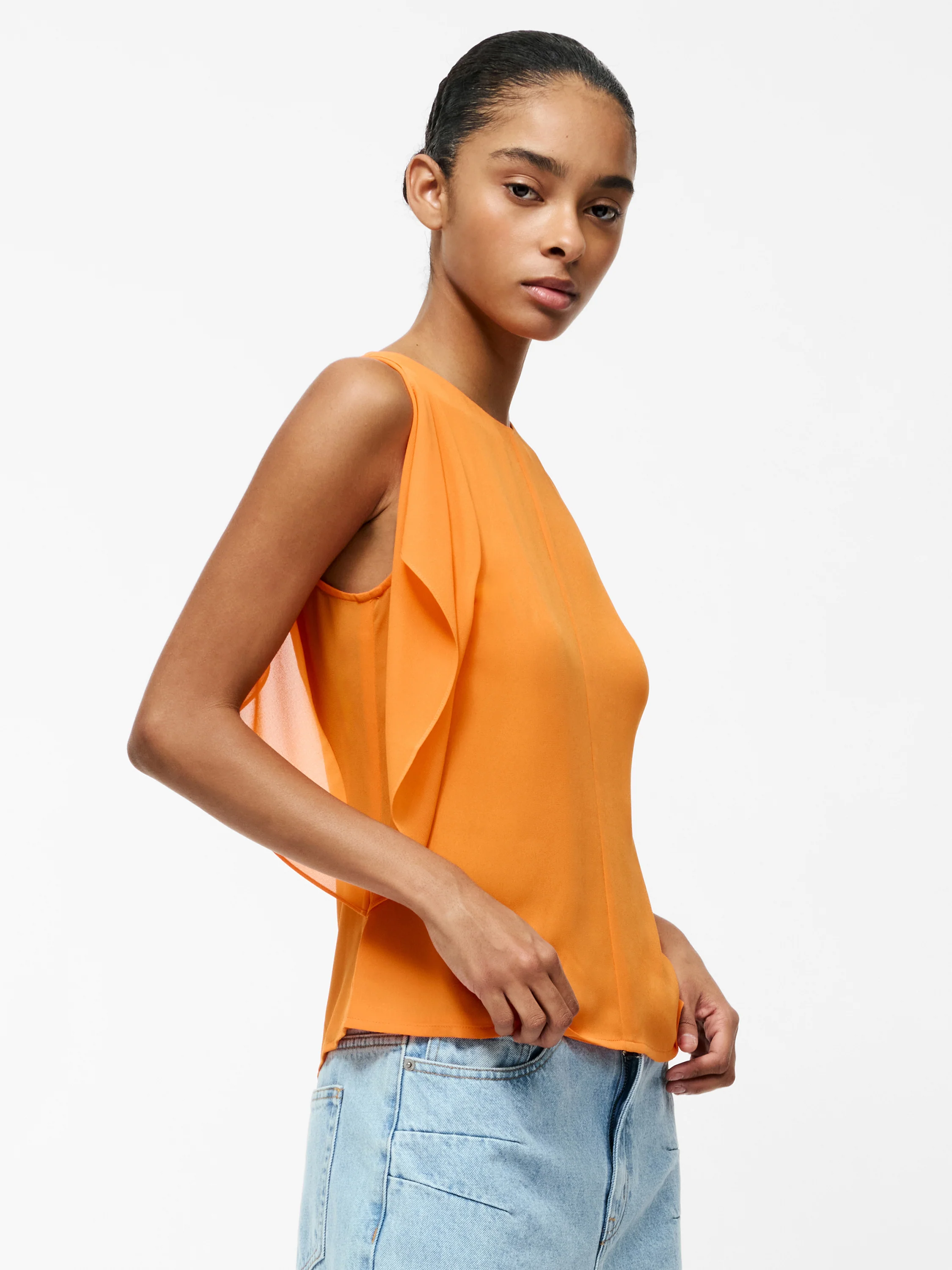 Eden Georgette Flutter Sleeve Top - Image 4
