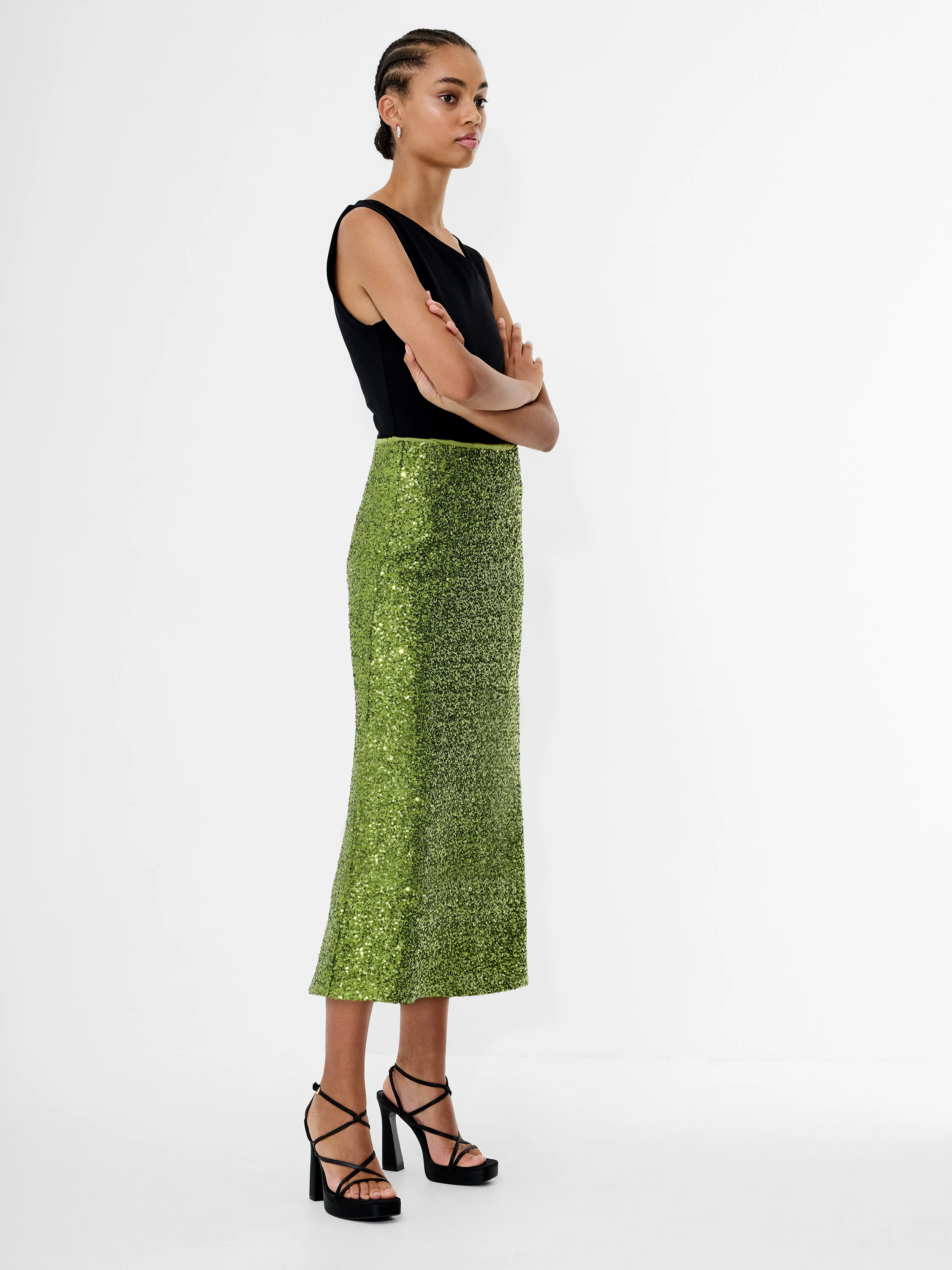 Elena Sequin Midi Skirt - Image 3