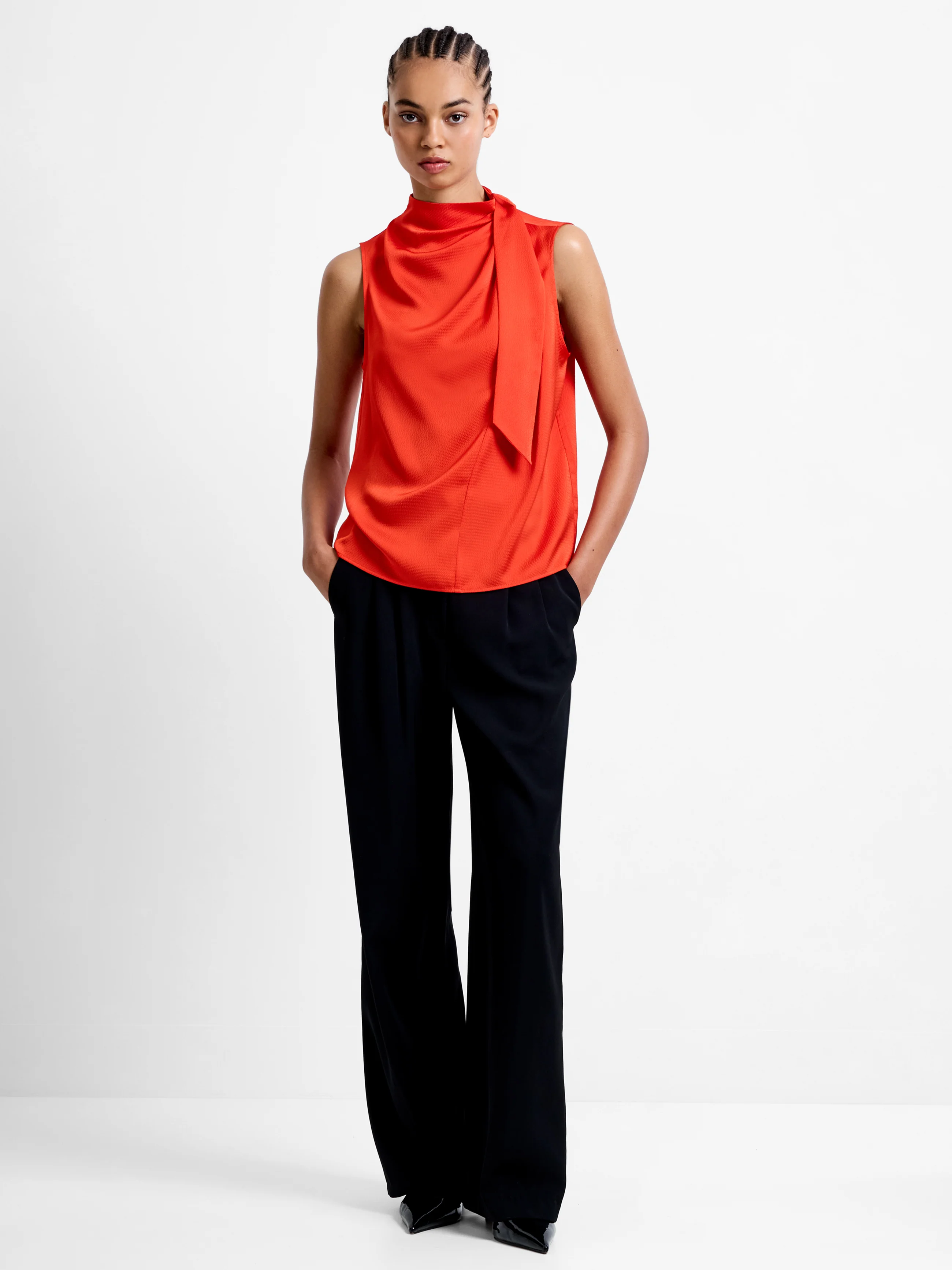 Eliza Satin Drape Top - Image 2