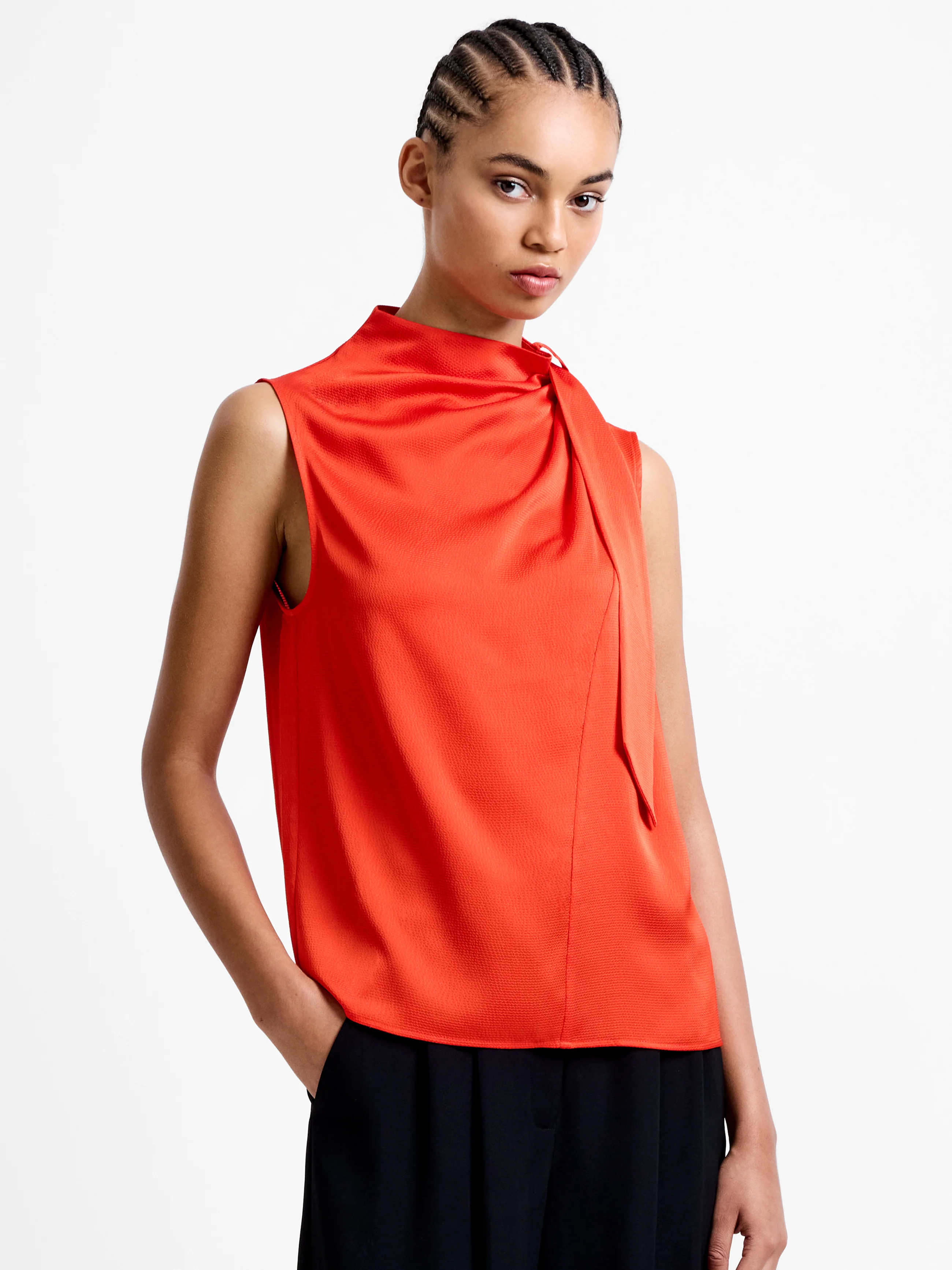 Eliza Satin Drape Top - Image 4