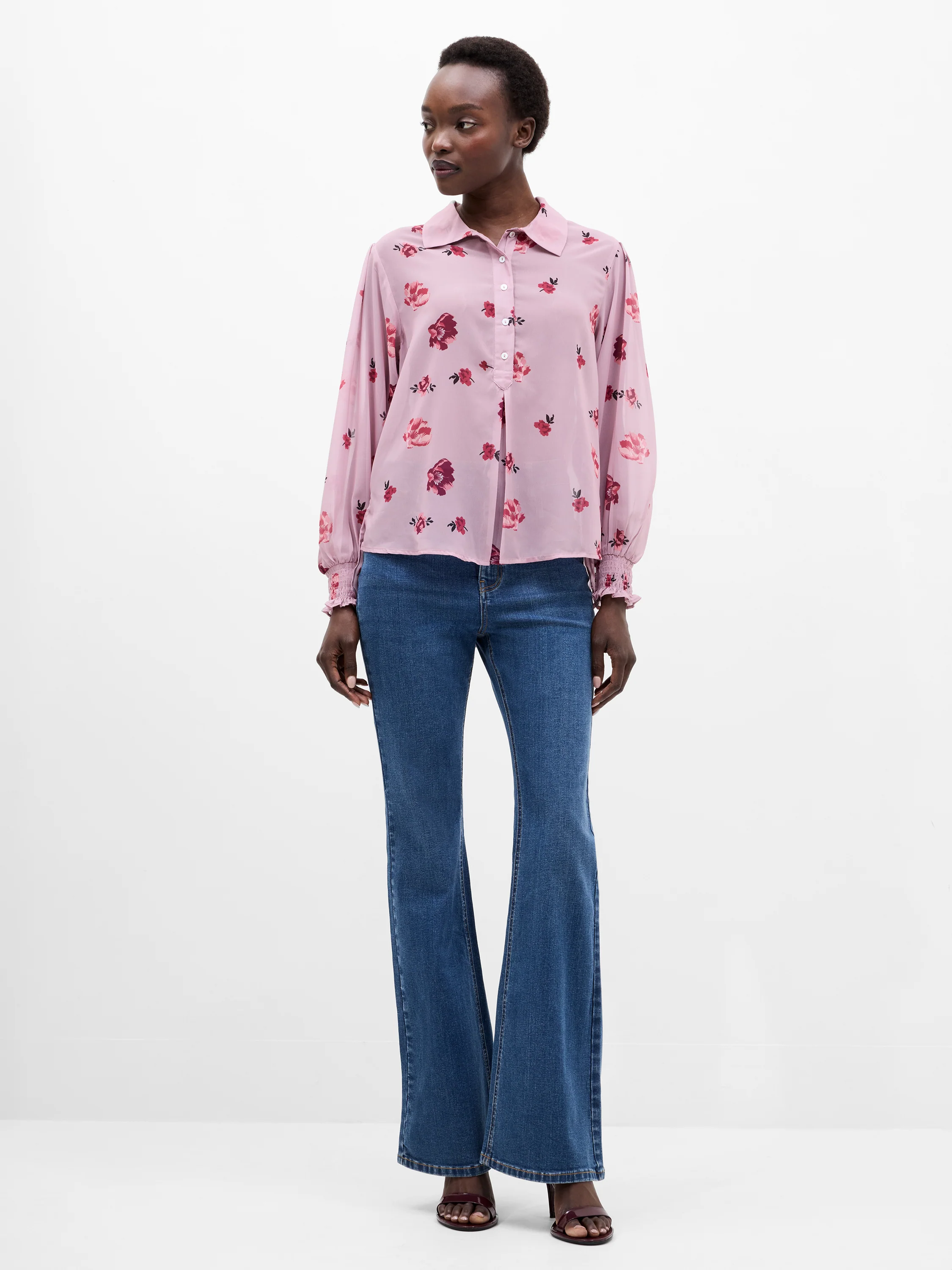 Ella Rose Georgette Long Sleeve Shirt - Image 3