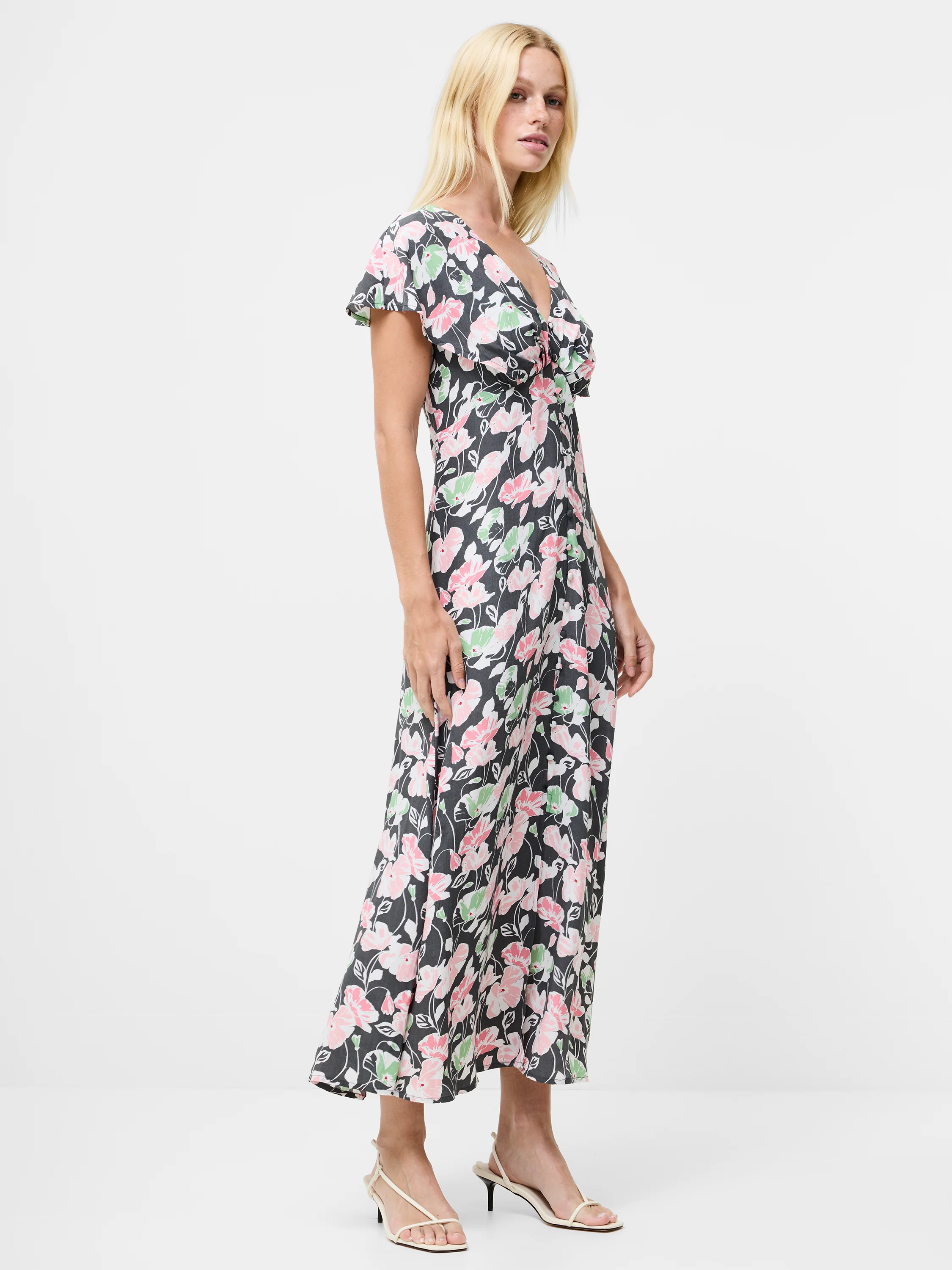 Ellie Eco Cape Sleeve Tea Dress - Image 3