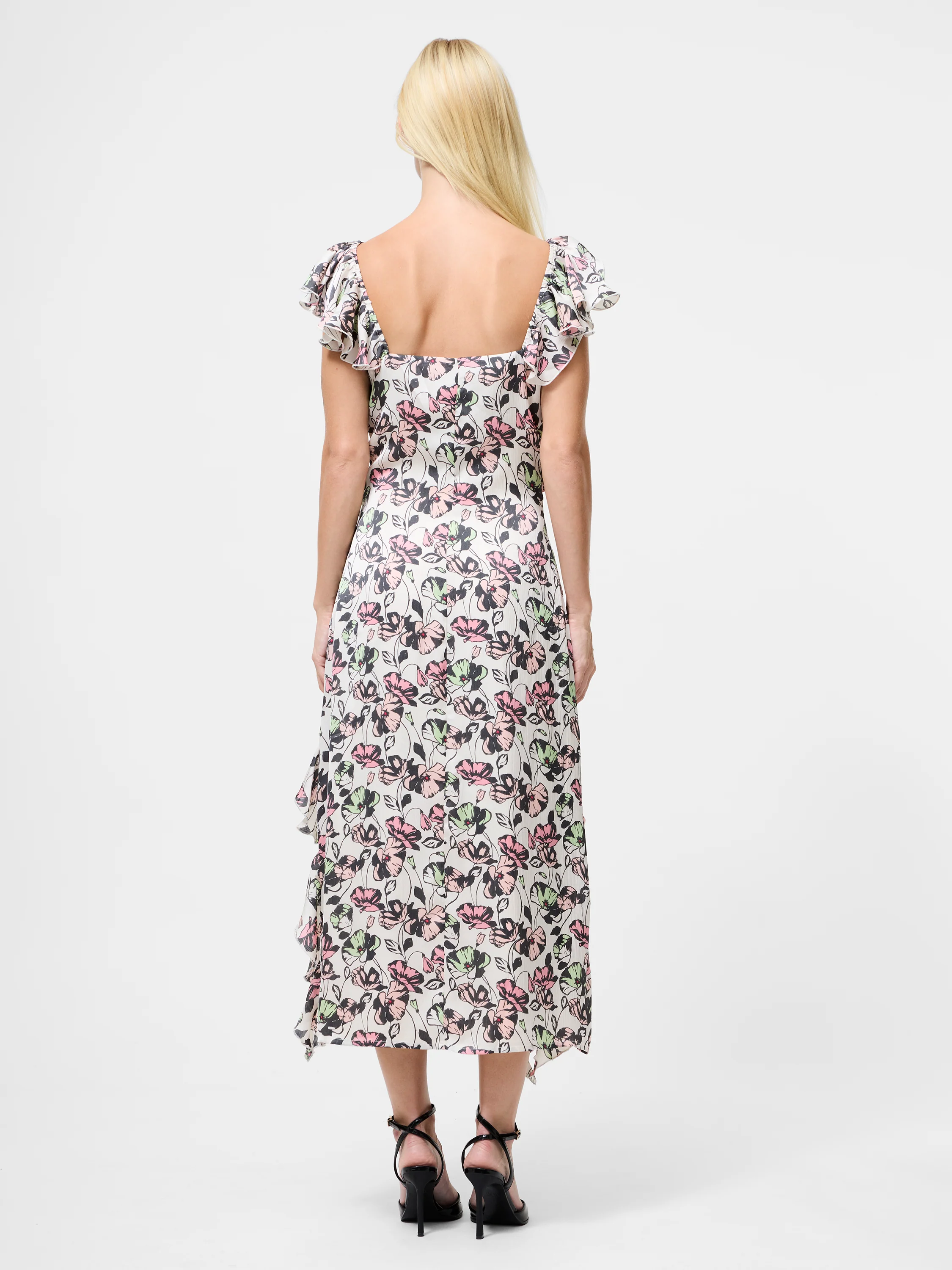 Ellie Kelsy Ruffled Slit Midi Dress - Image 6