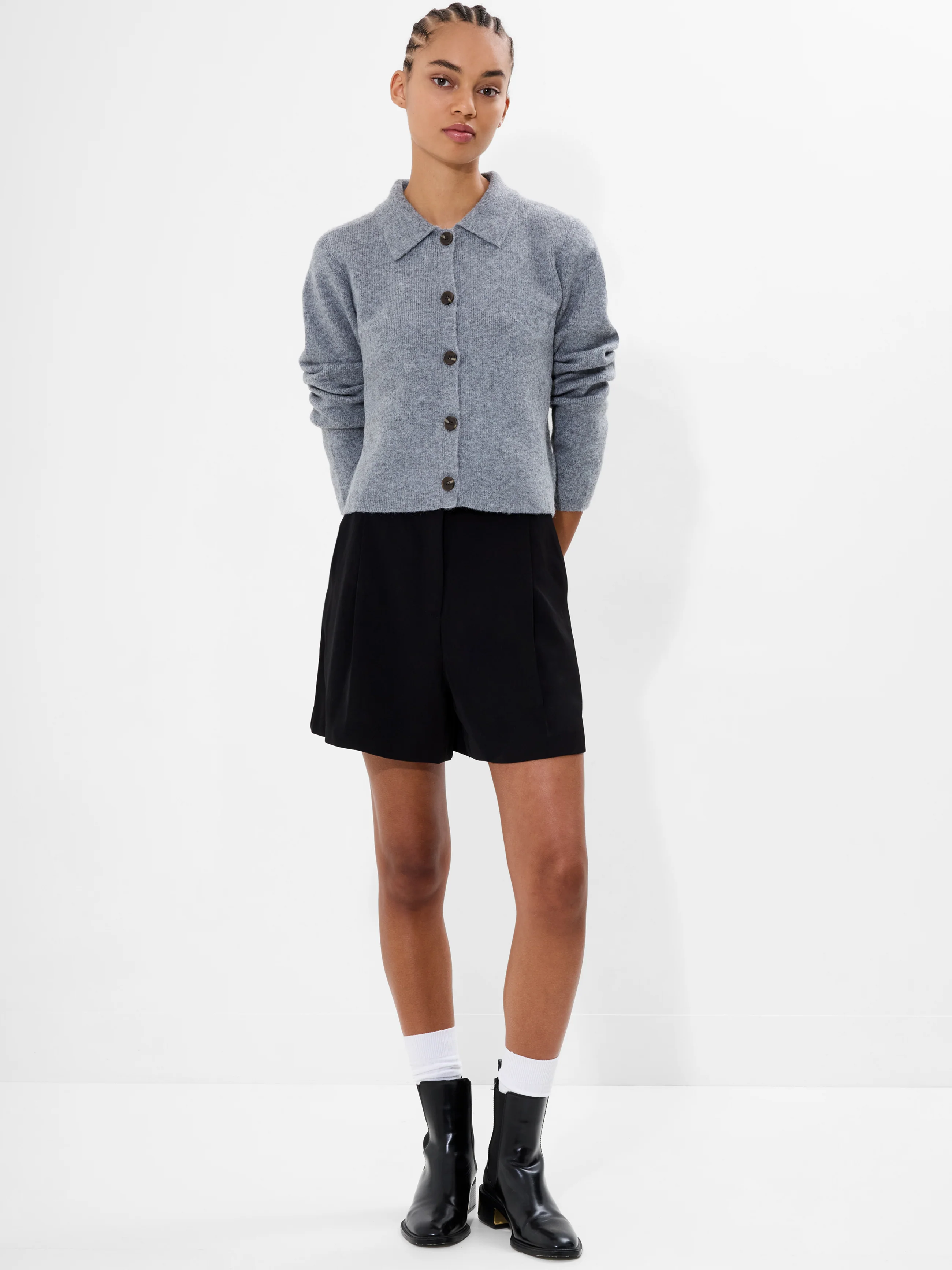 Ellie Knit Collared Cardigan - Image 2