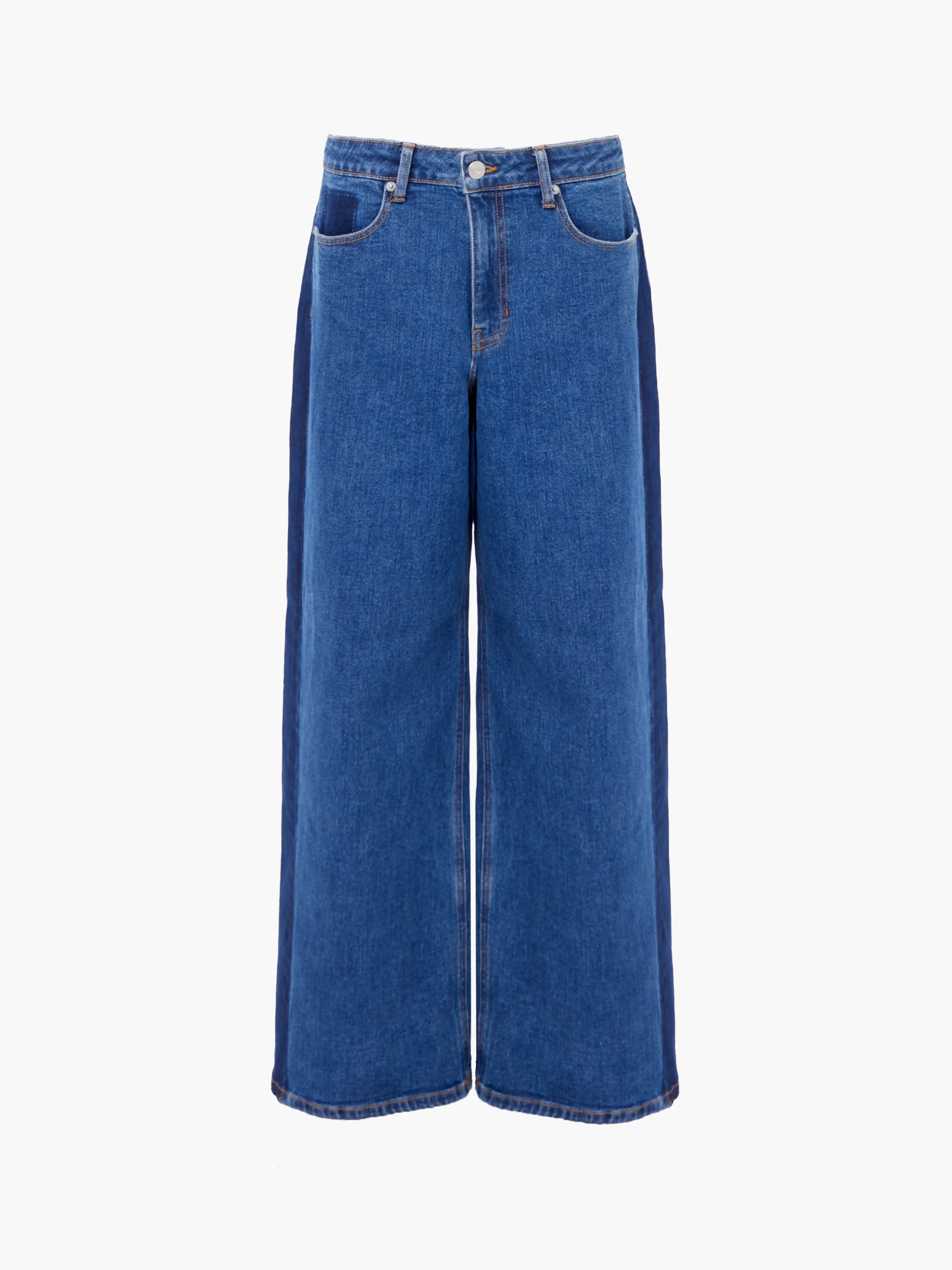 Elliot Denim Side Panel Wide Leg Jeans - Image 7