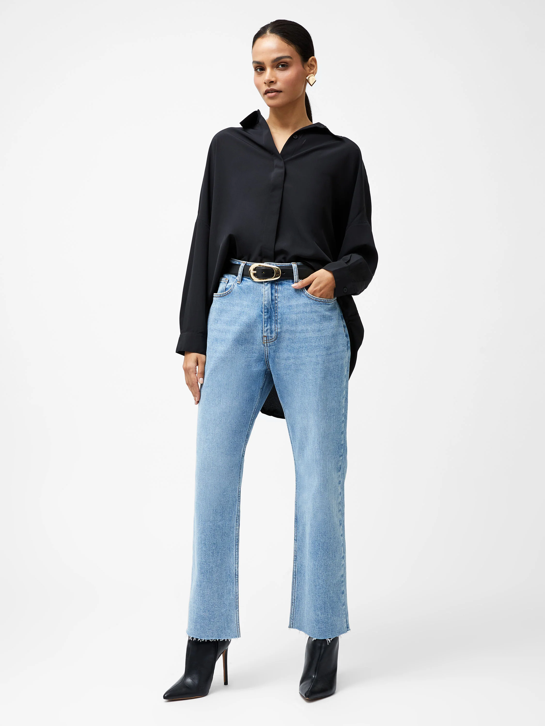Elliot Denim Straight Leg Cropped Jeans 27 Inch - Image 5