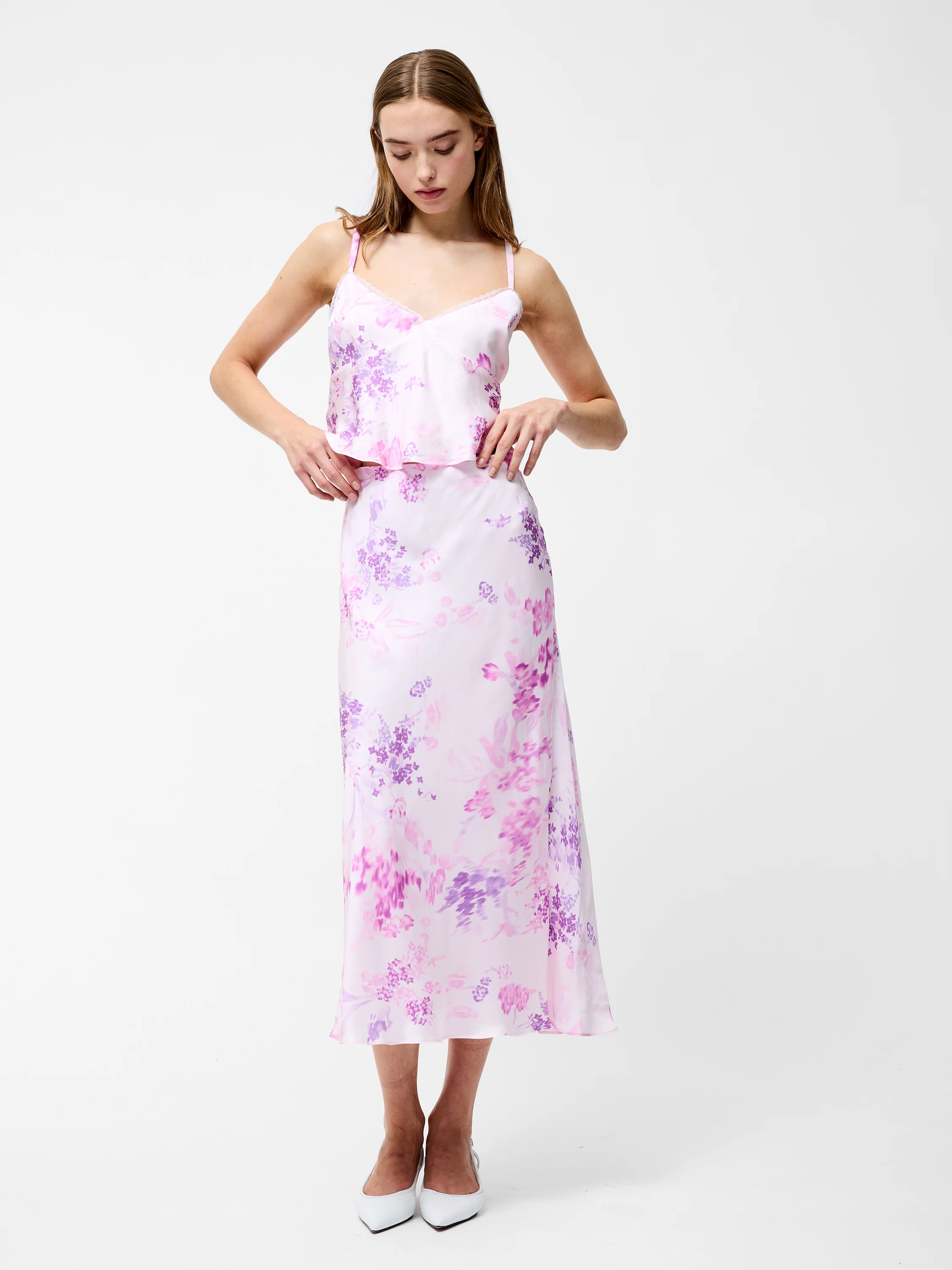 Elyria Oona Satin Babydoll Top - Image 2