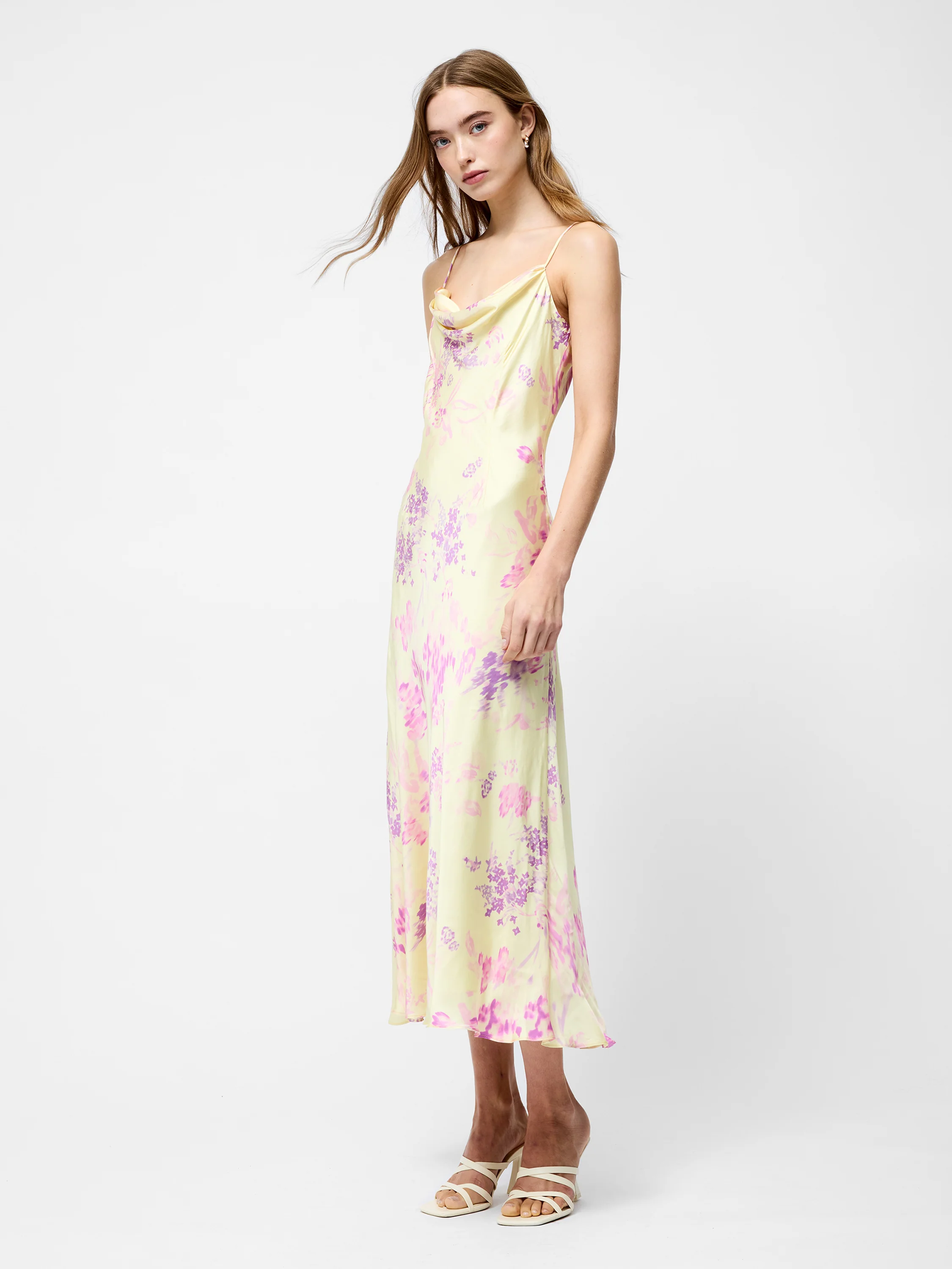 Elyria Oona Satin Midi Dress - Image 6