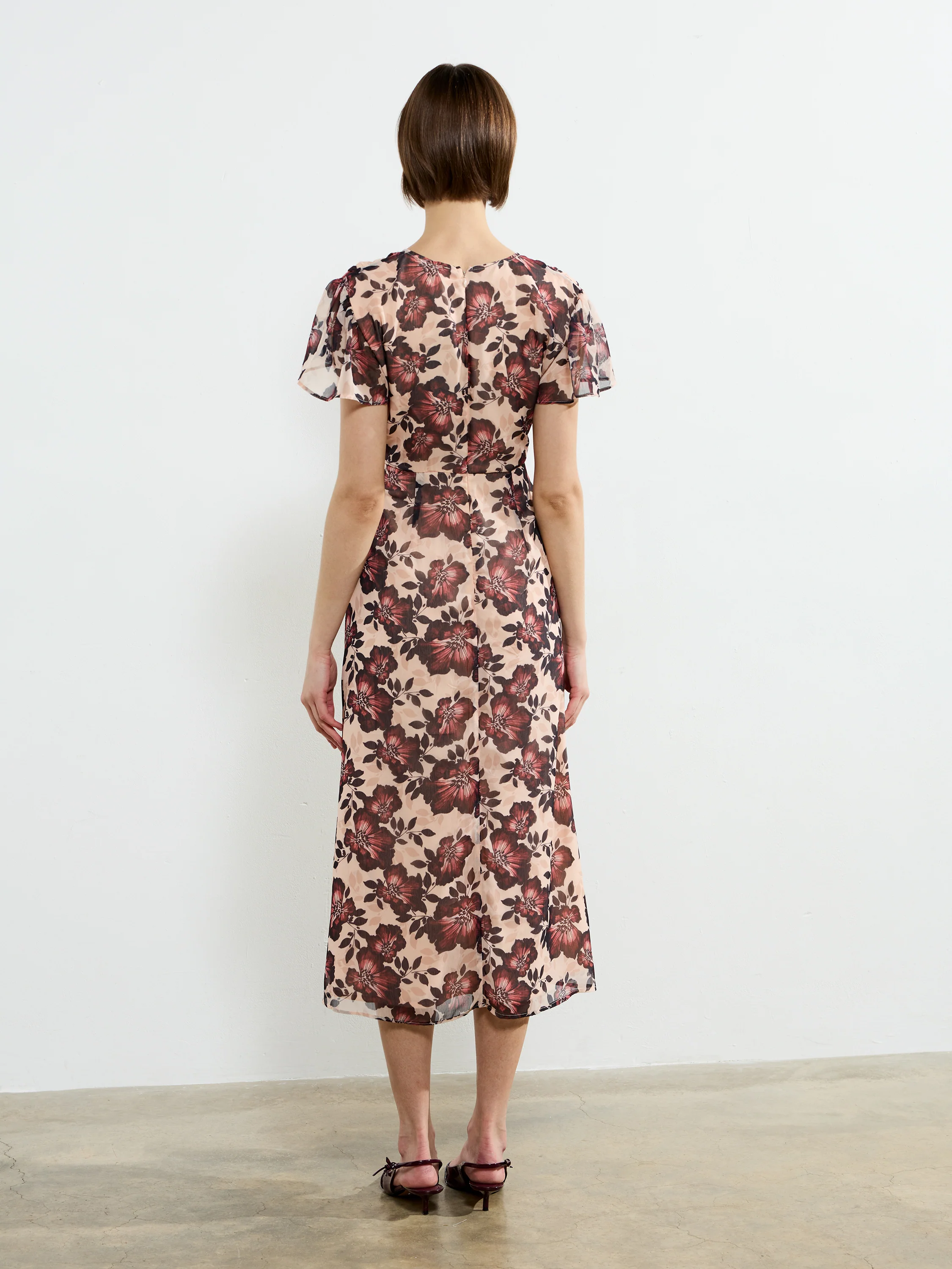 Elyse Flutter Sleeve Tea Dress - Image 5