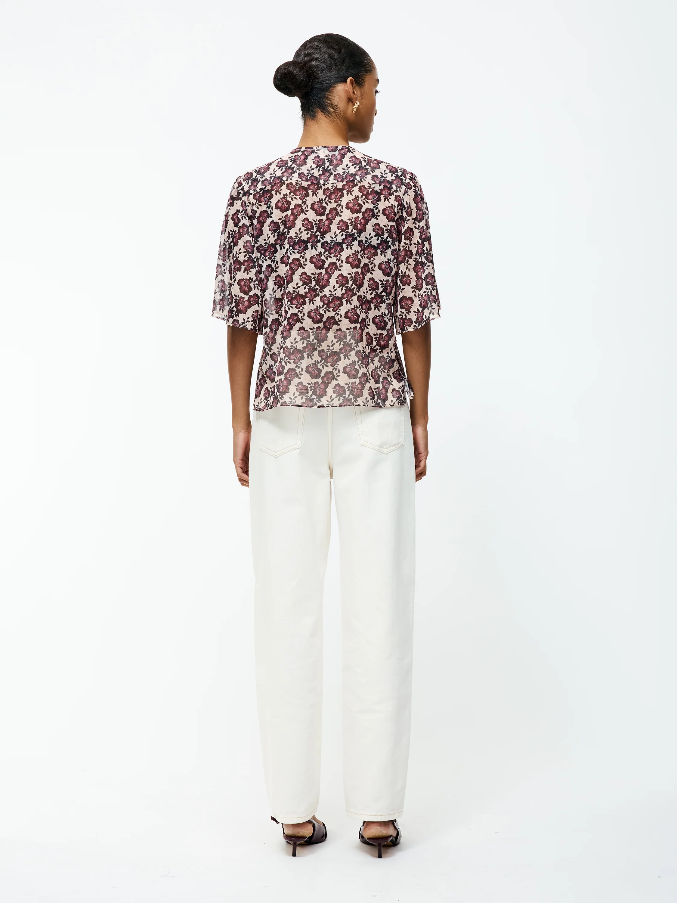 Elyse Hallie Crinkle Short Sleeve Top - Image 5