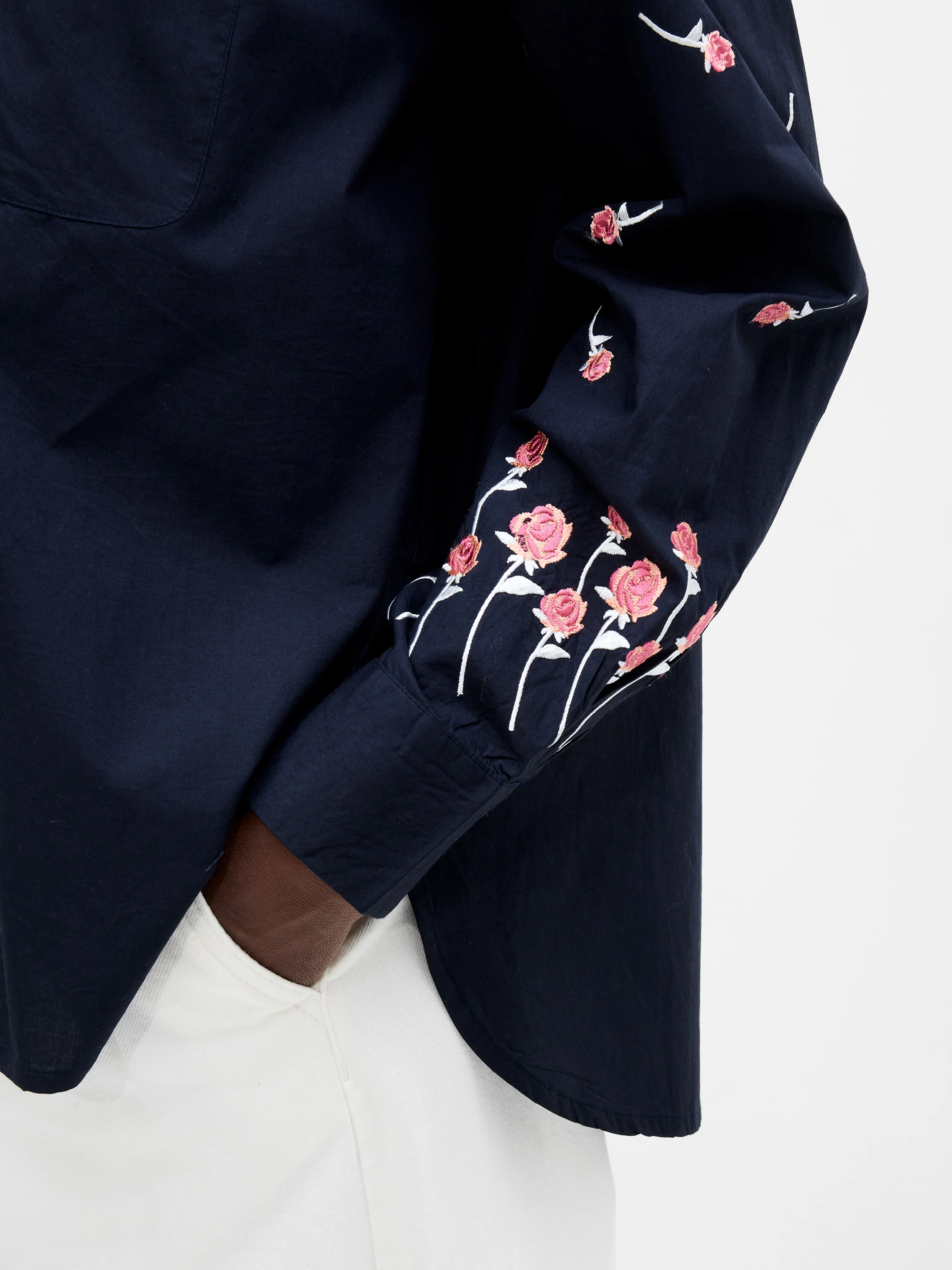 Embroidery Detailed Long Sleeve Shirt - Image 3
