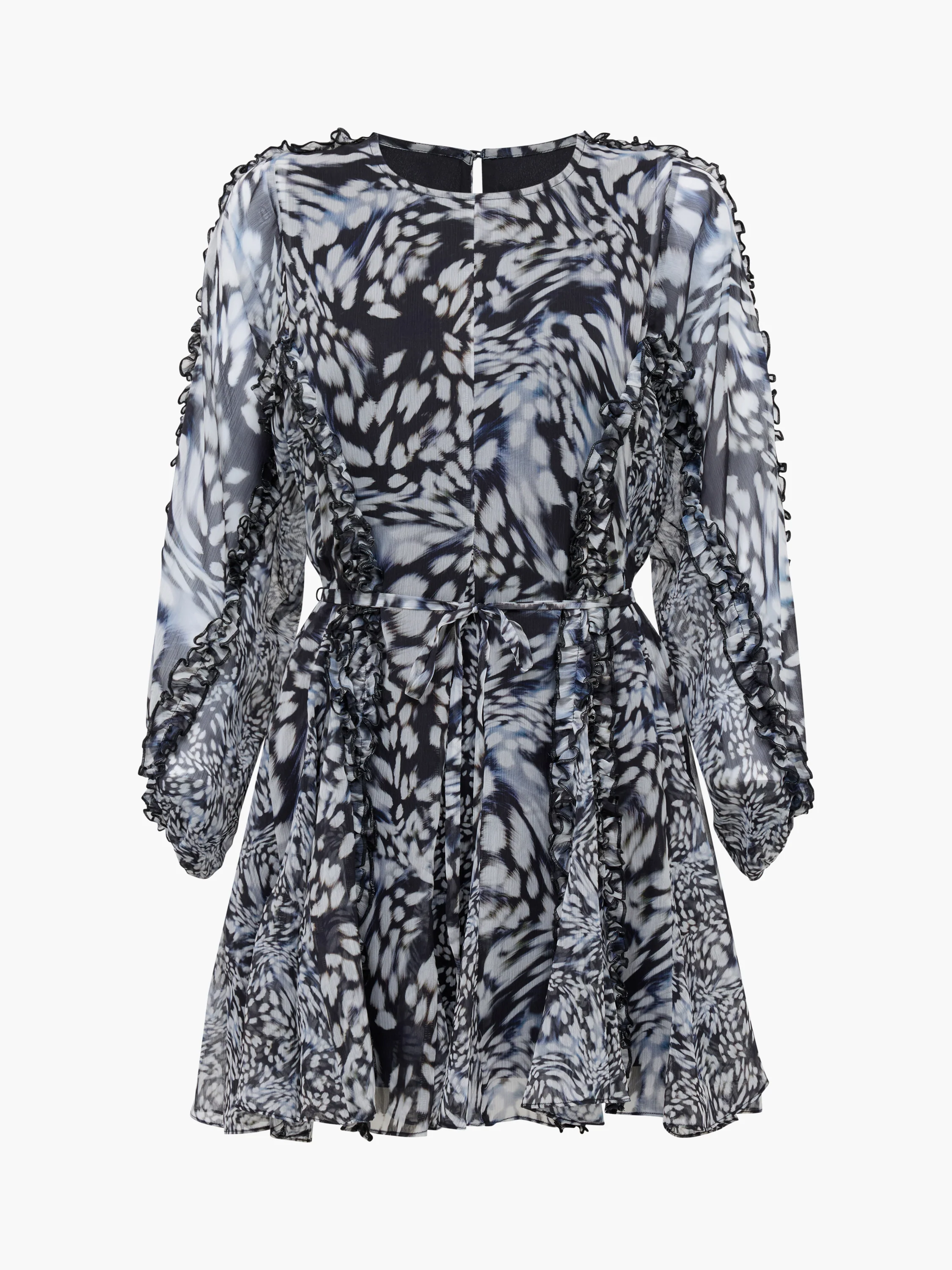 Emina Chiffon Allegra Long Sleeve Mini Dress - Image 6