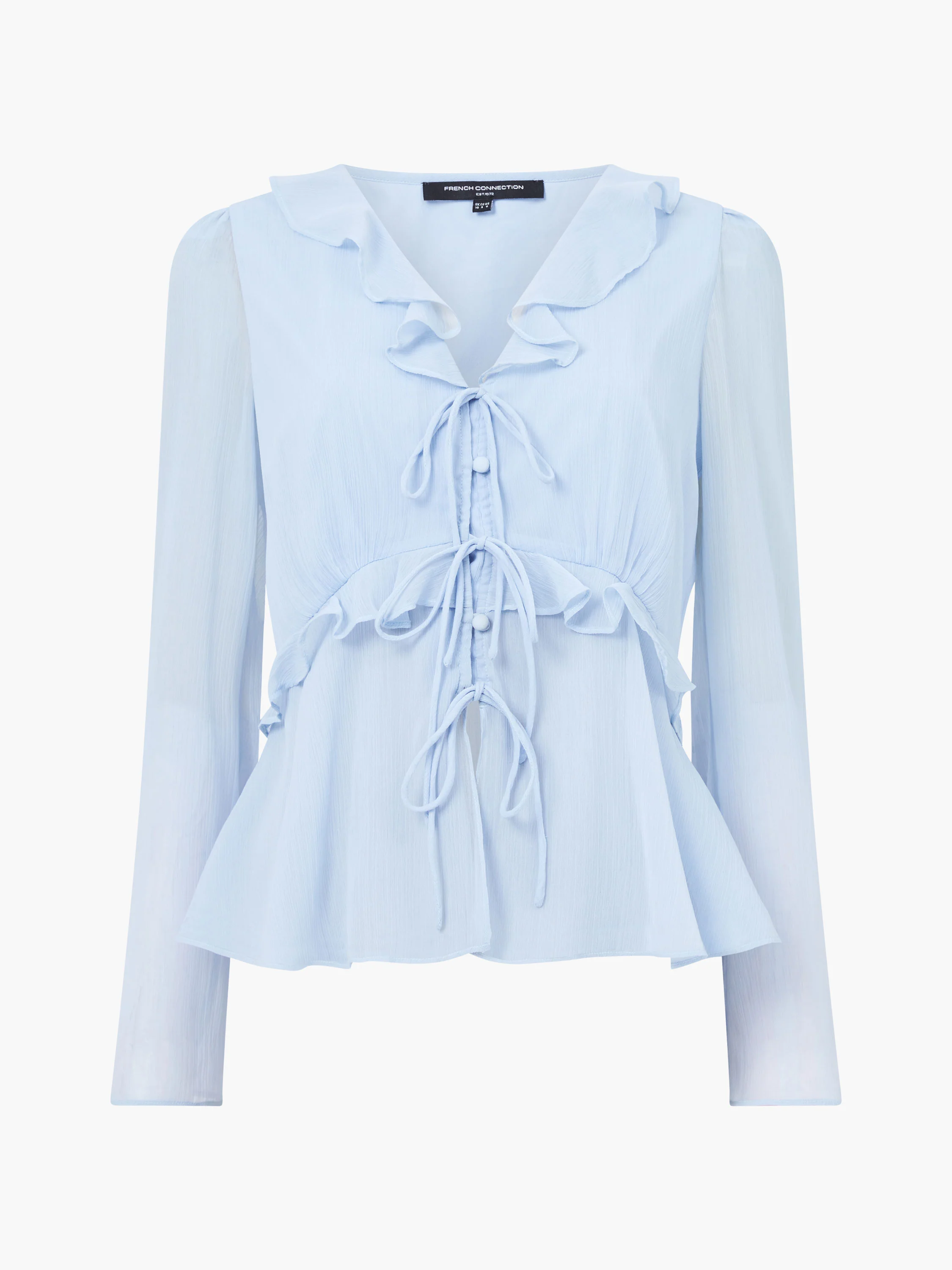 Emina Chiffon Frill Tie Up Top - Image 6