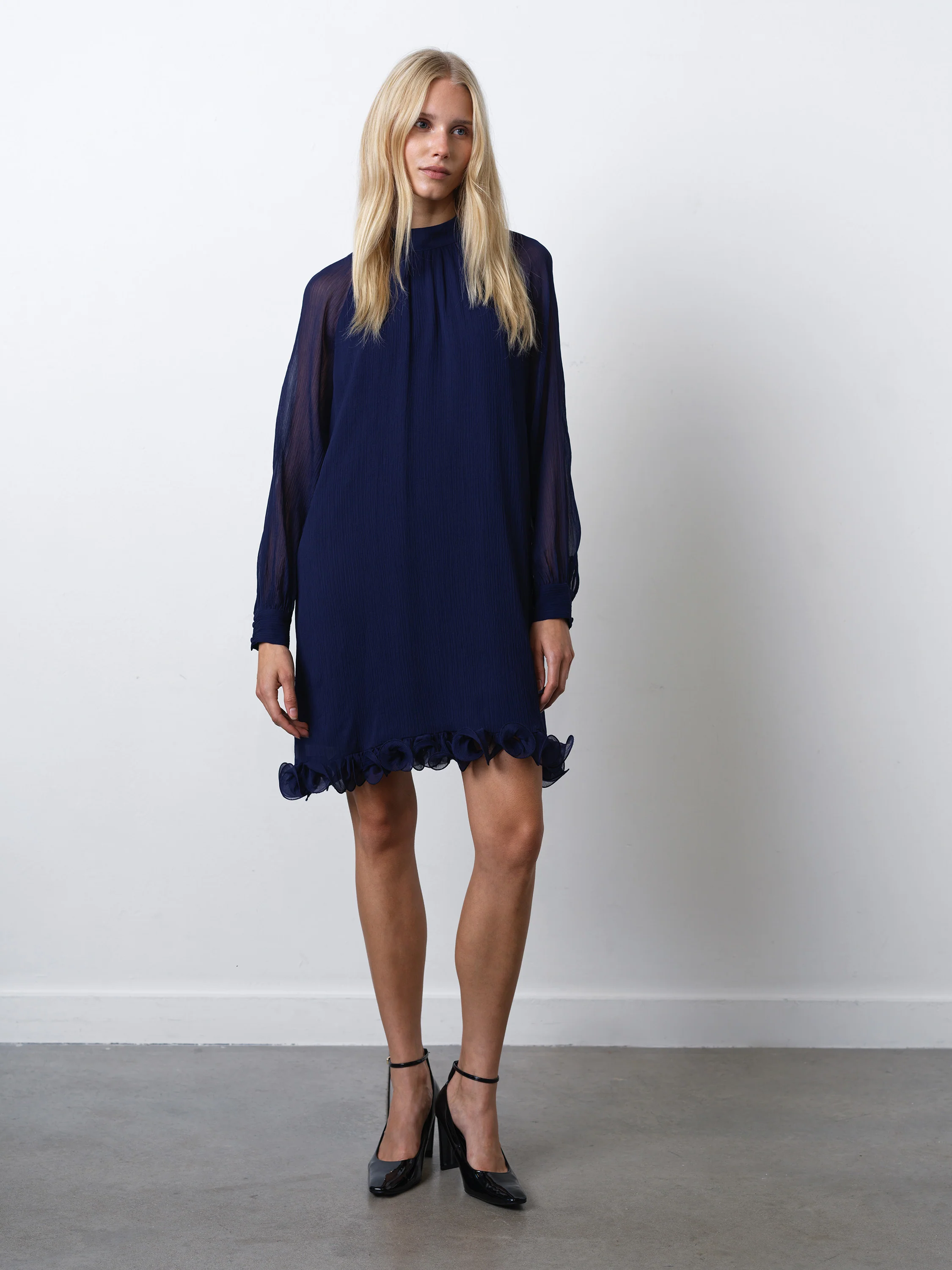 Emina Chiffon Long Sleeve Dress - Image 2