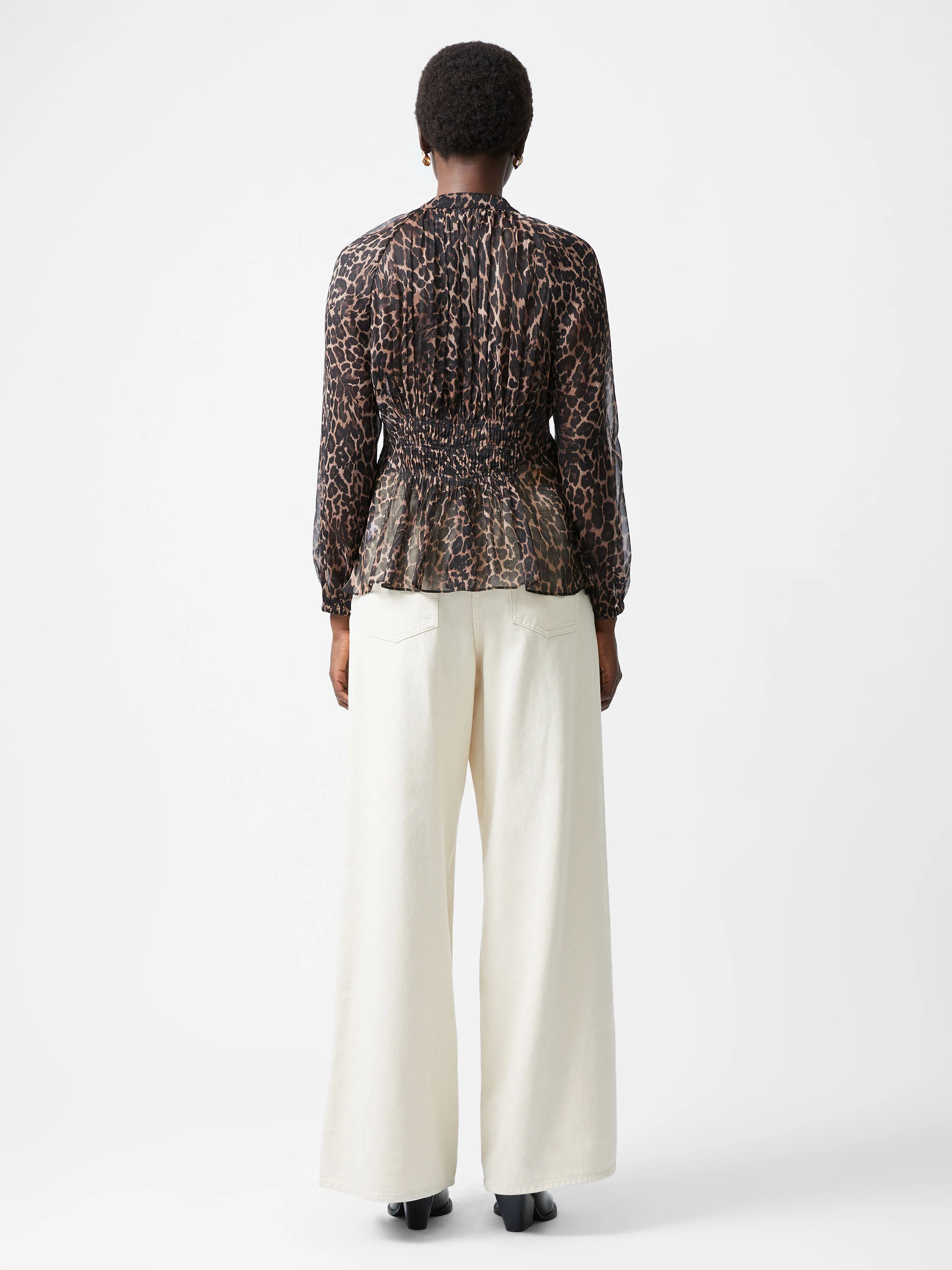 Emina Chiffon Leopard Print Top - Image 5