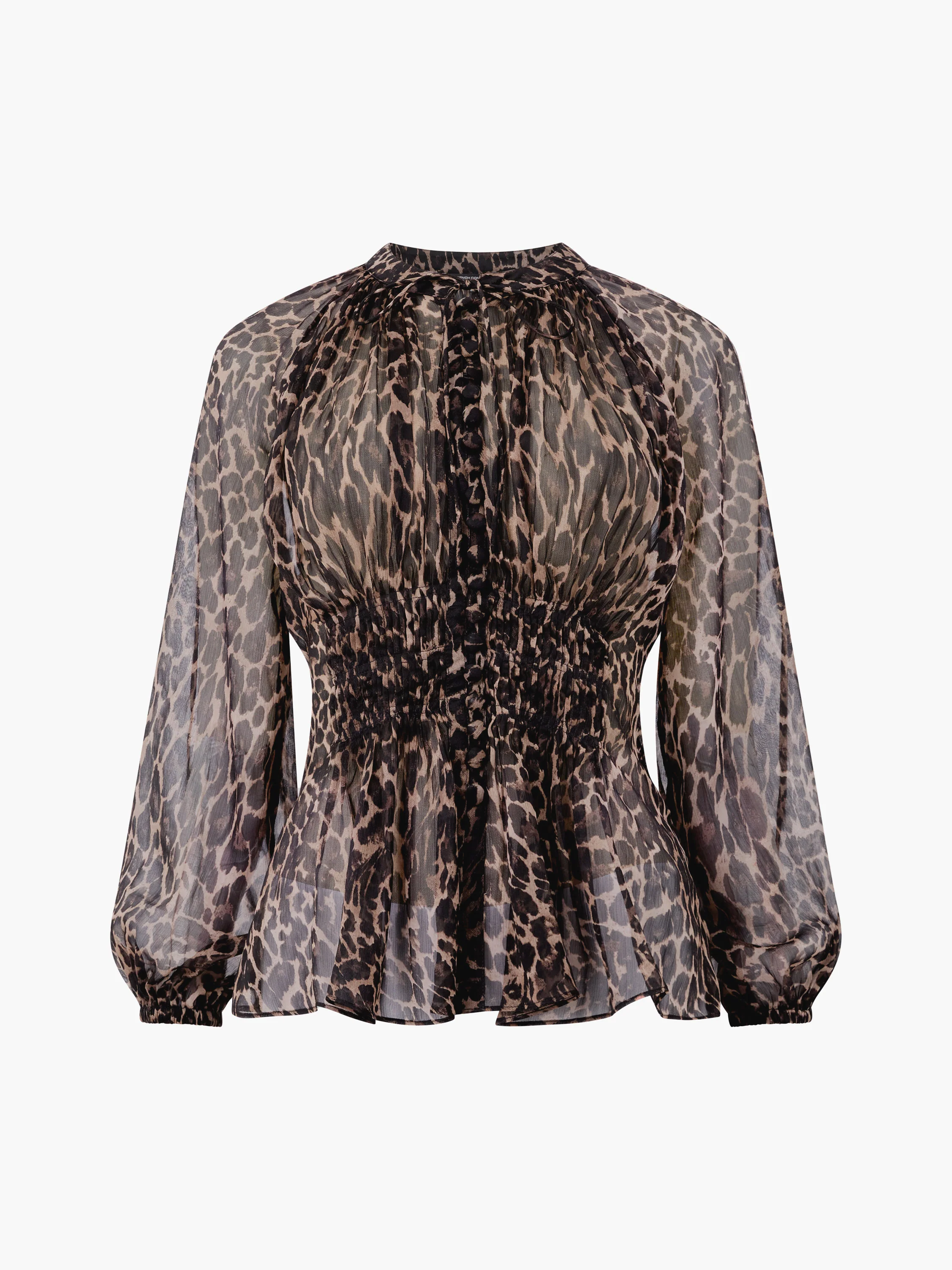 Emina Chiffon Leopard Print Top - Image 6