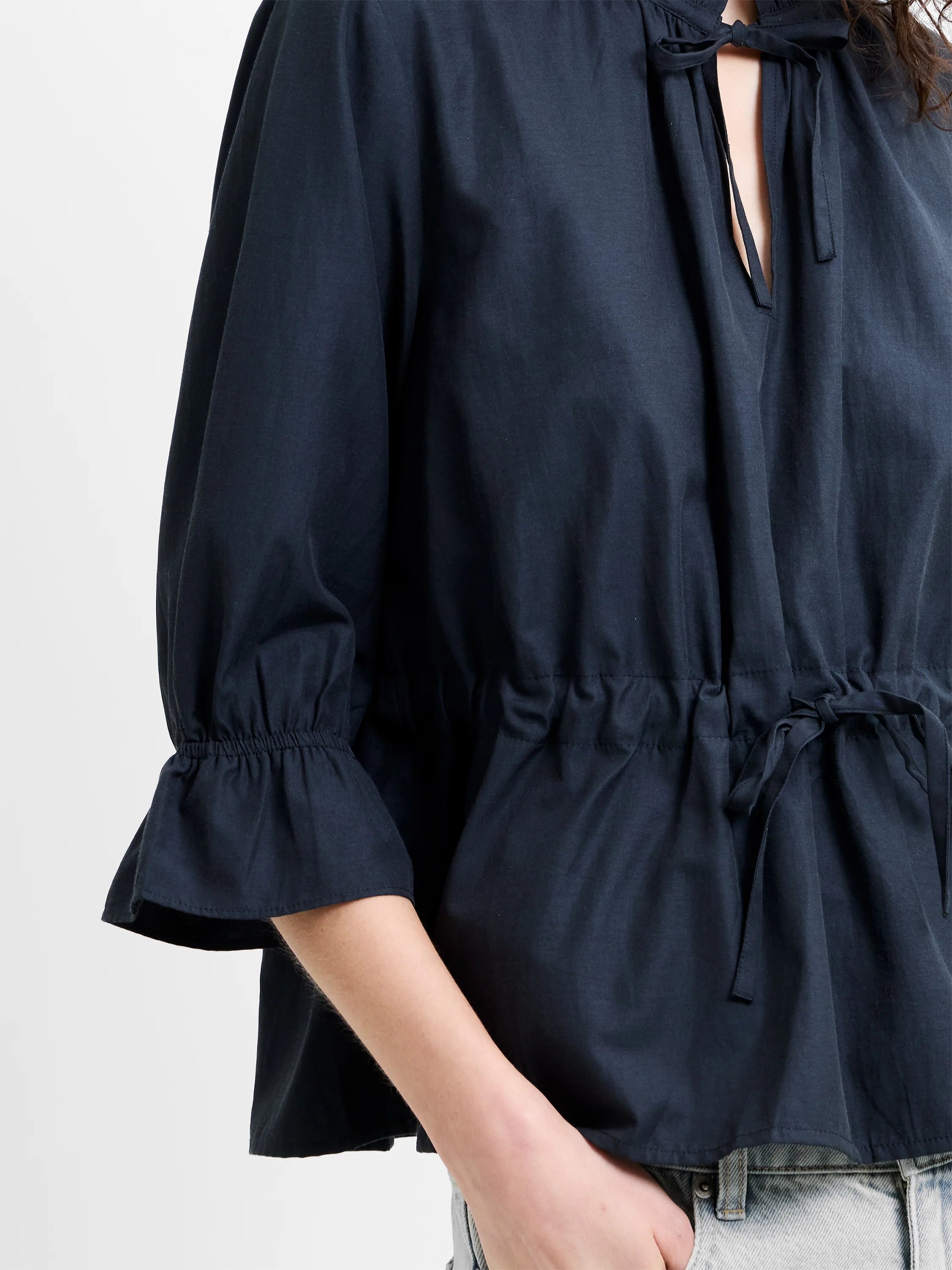 Era Poplin Ruffle Collar Top - Image 3