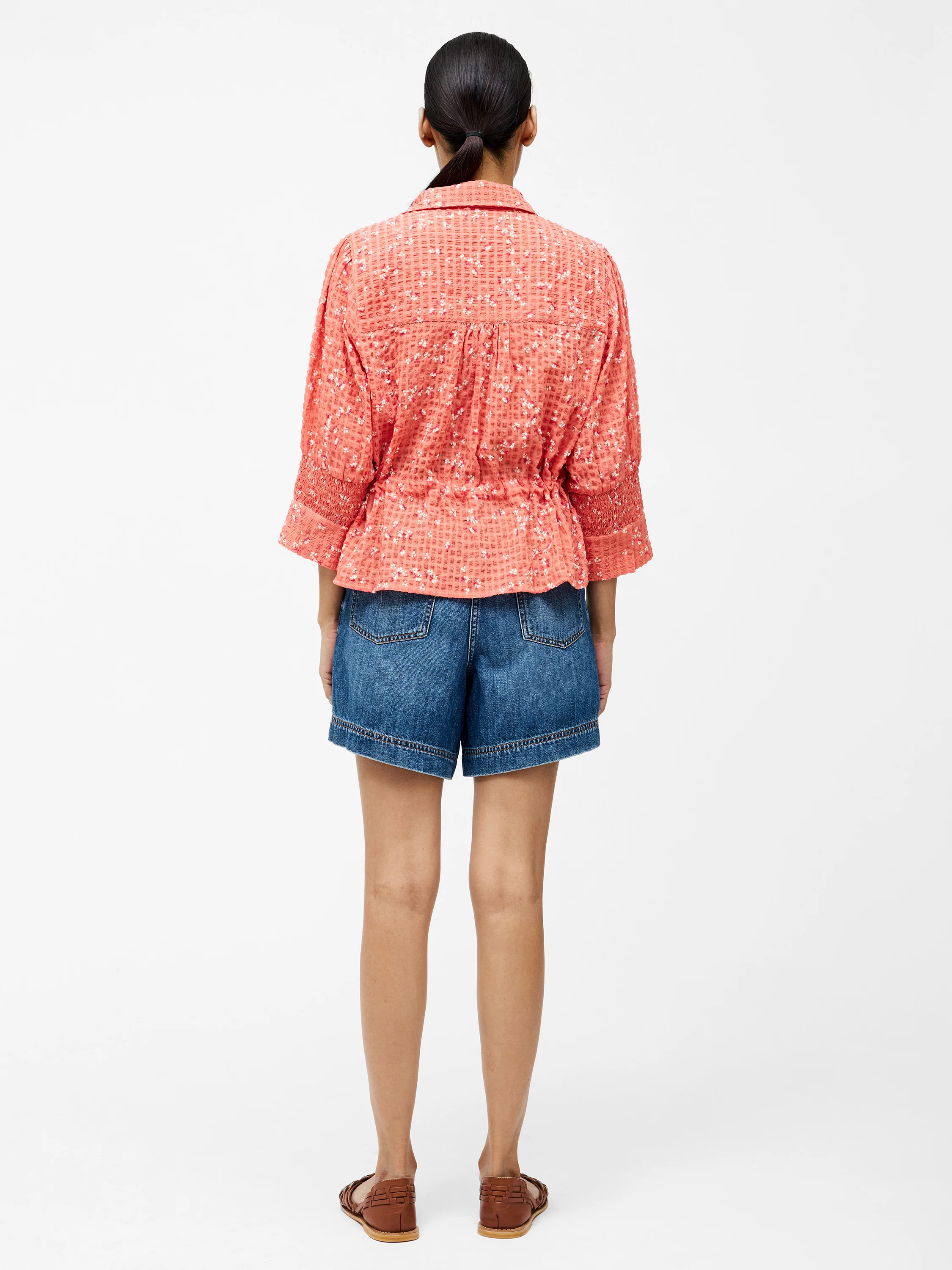 Erin Seersucker Tie Waist Shirt - Image 6