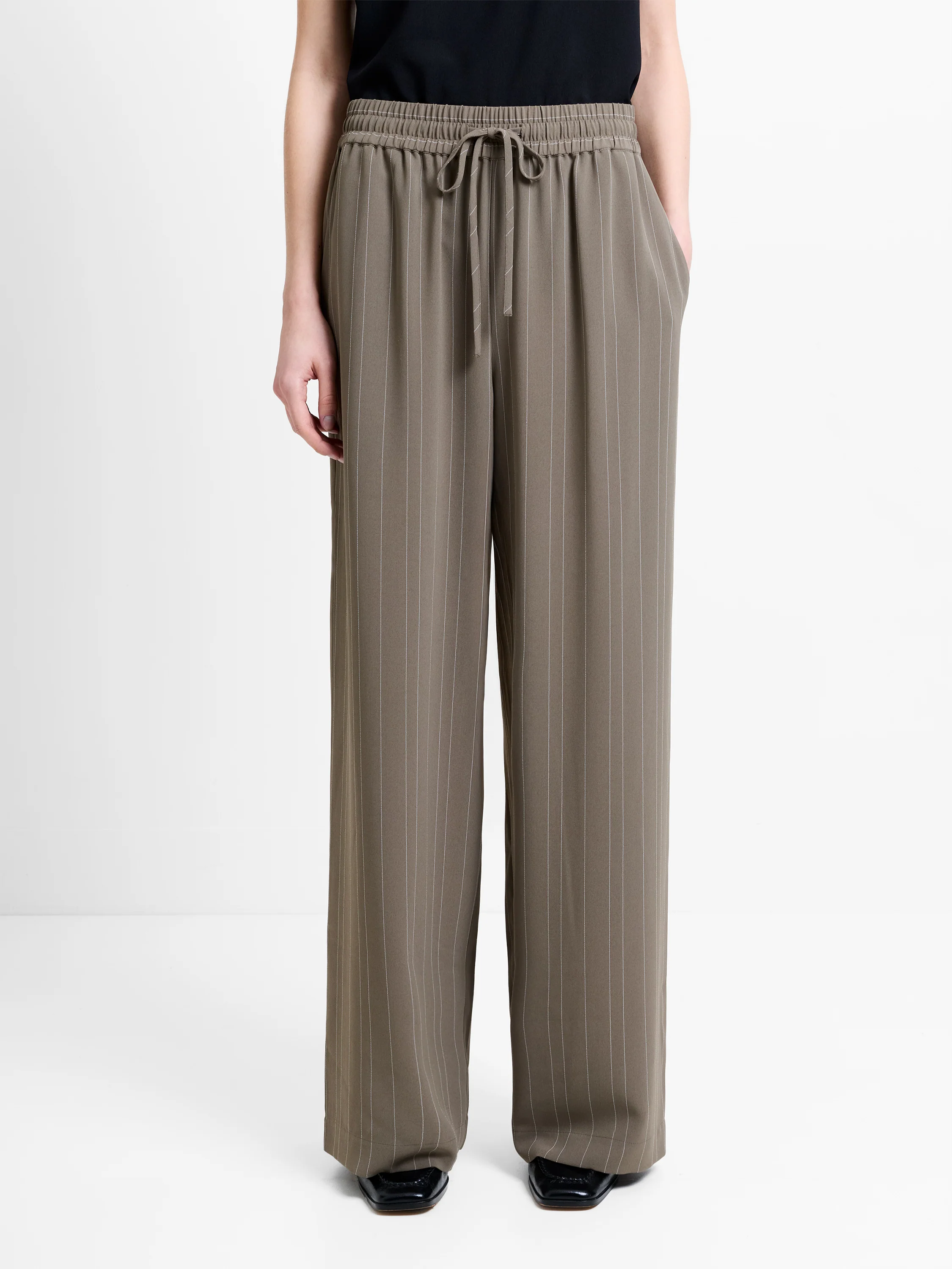 Erma Pinstripe Wide Leg Trousers - Image 4