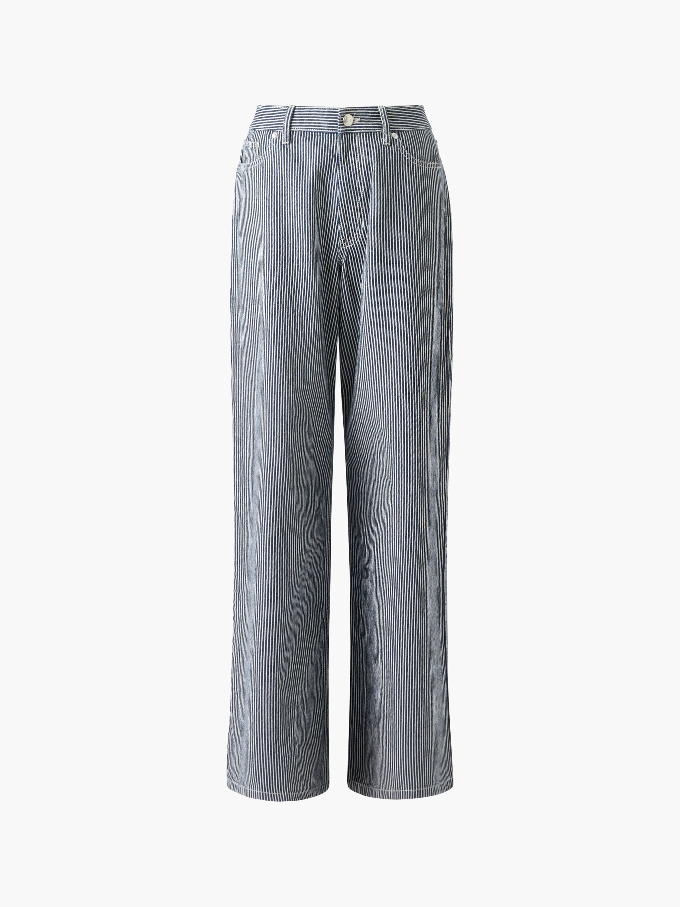 Everett Stripe Denim Wide Fit Jeans - Image 7