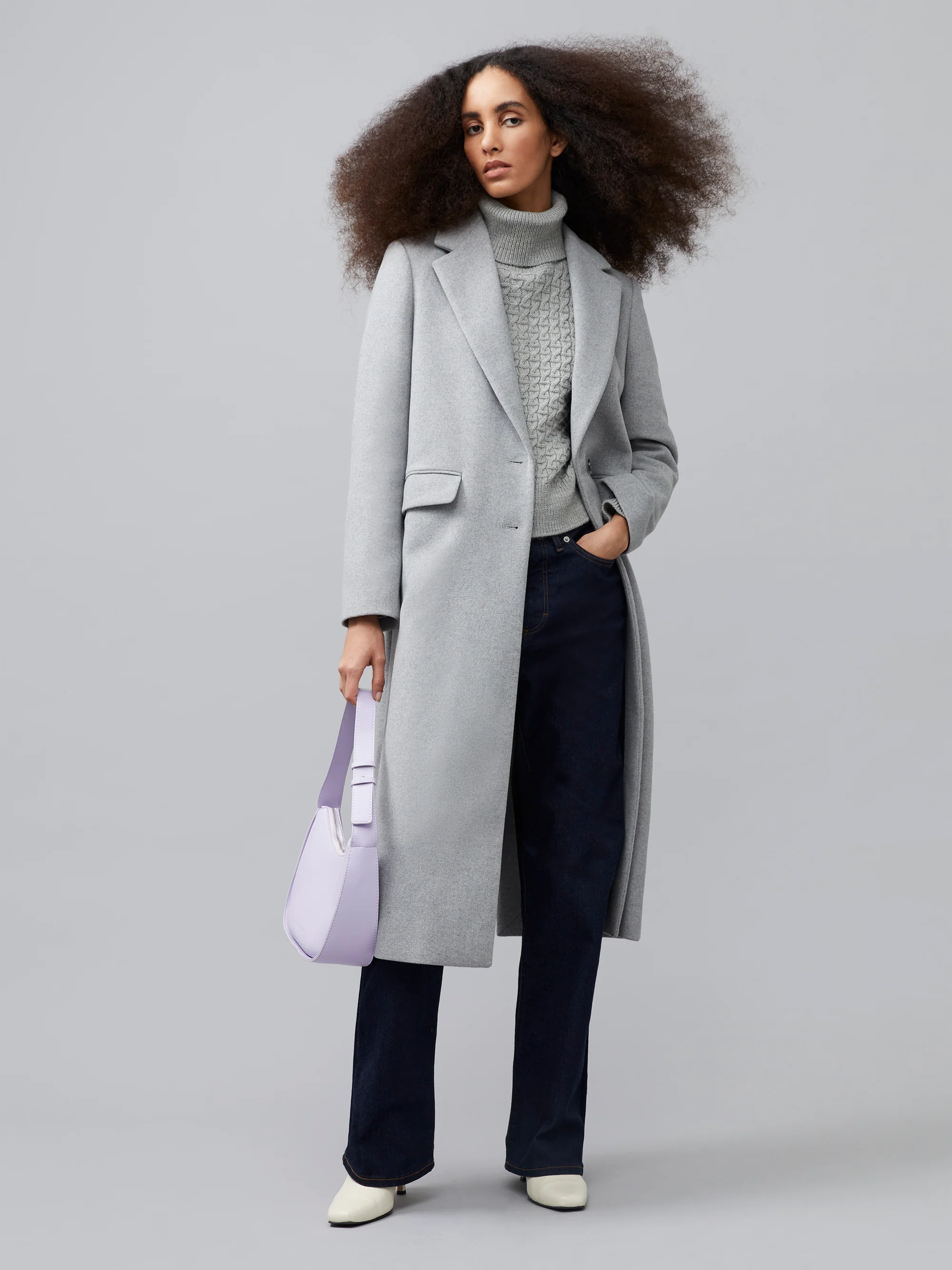 Fawn Felt Single Breasted Coat - Image 2