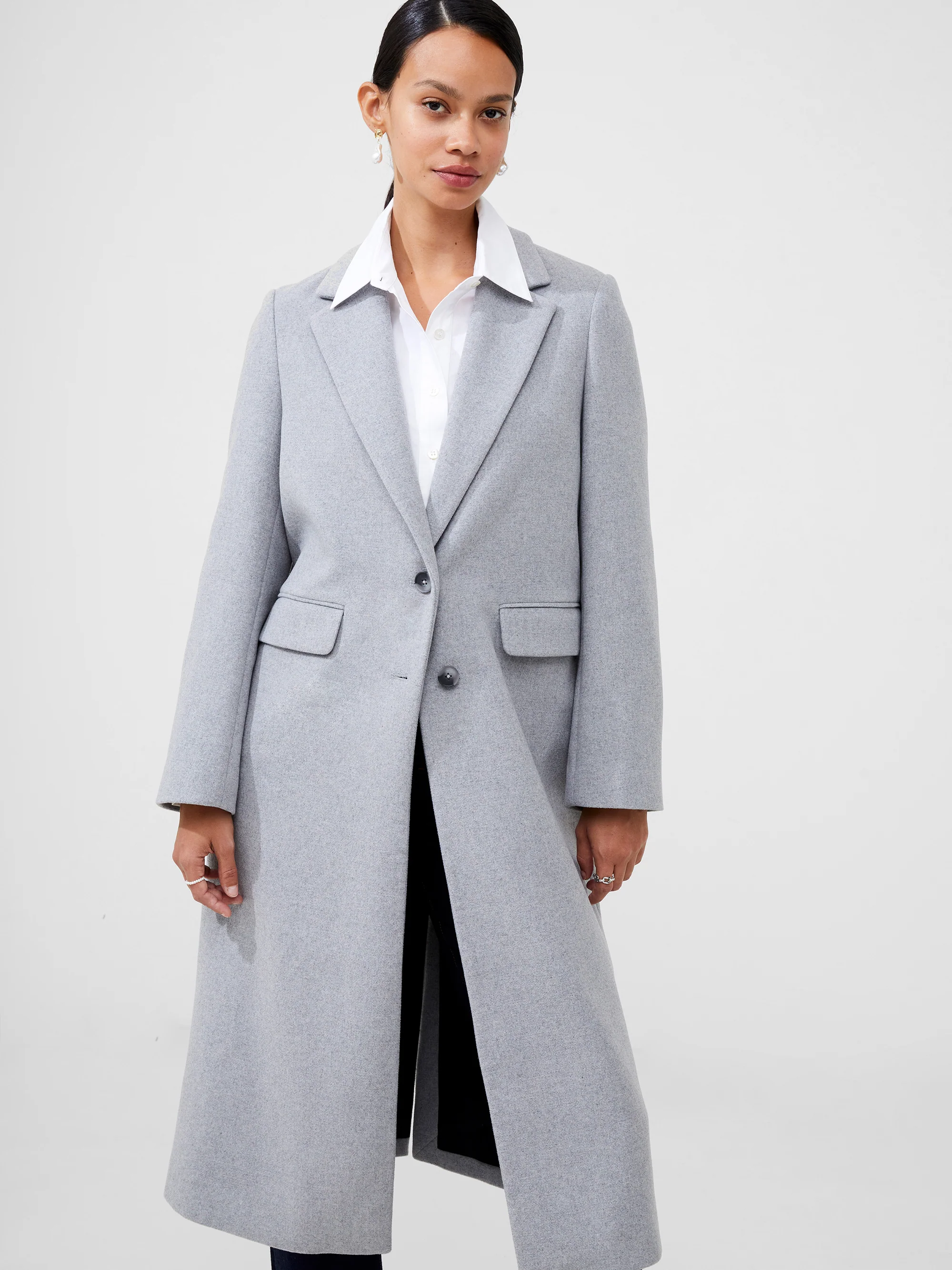 Fawn Felt Single Breasted Coat - Image 3