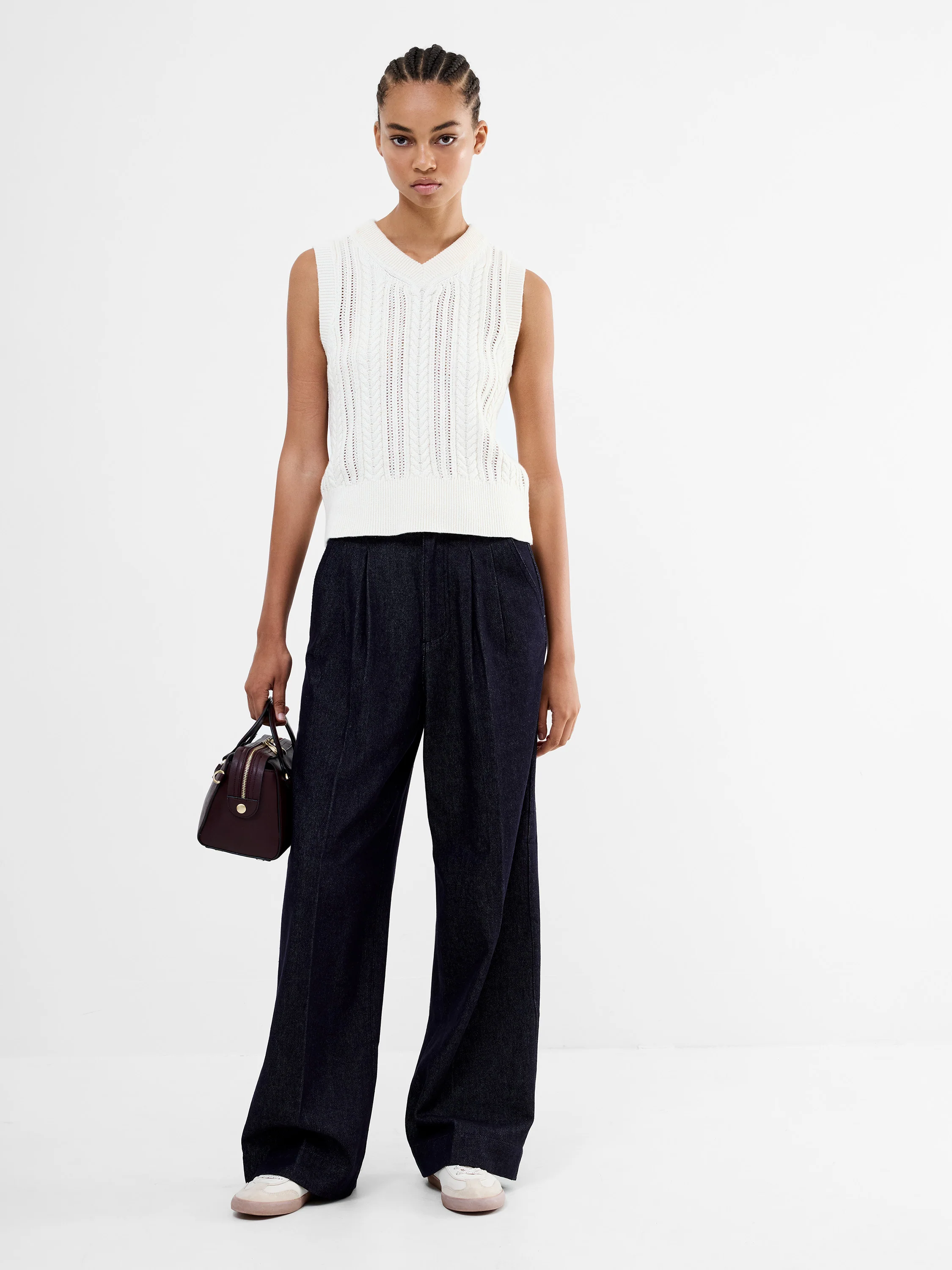 Fletcher Wide Leg Denim Trousers - Image 2