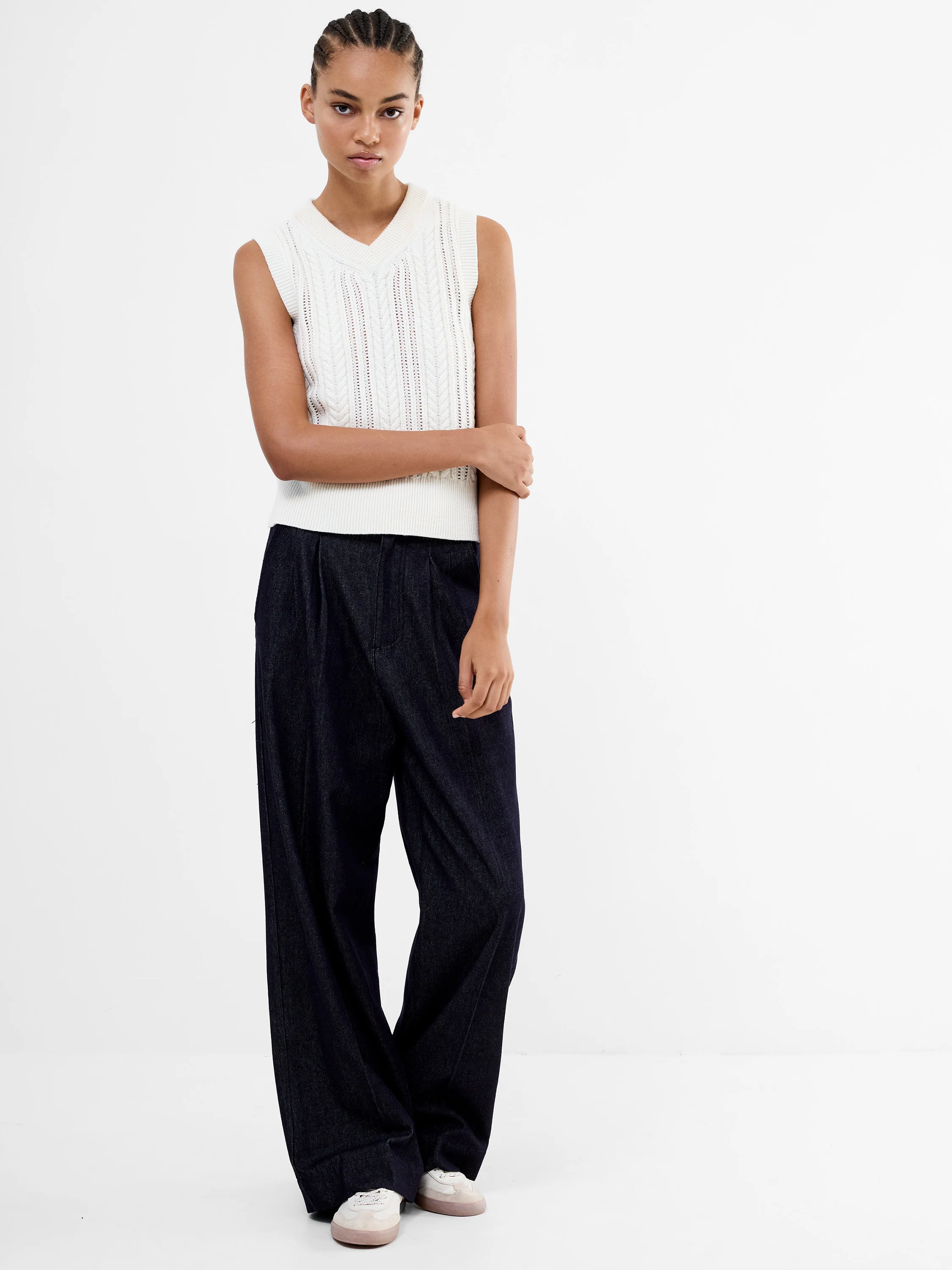 Fletcher Wide Leg Denim Trousers - Image 3
