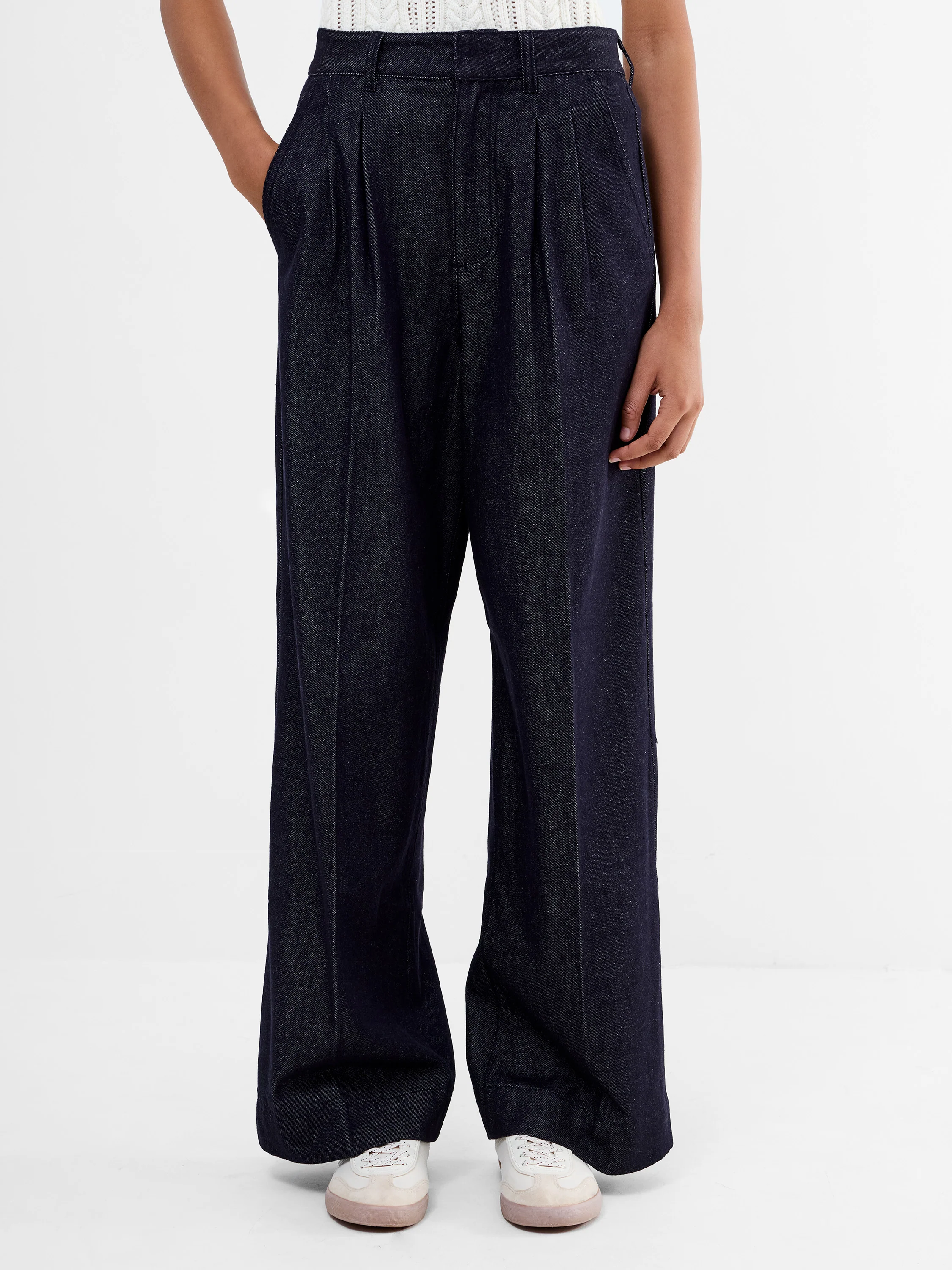 Fletcher Wide Leg Denim Trousers - Image 4