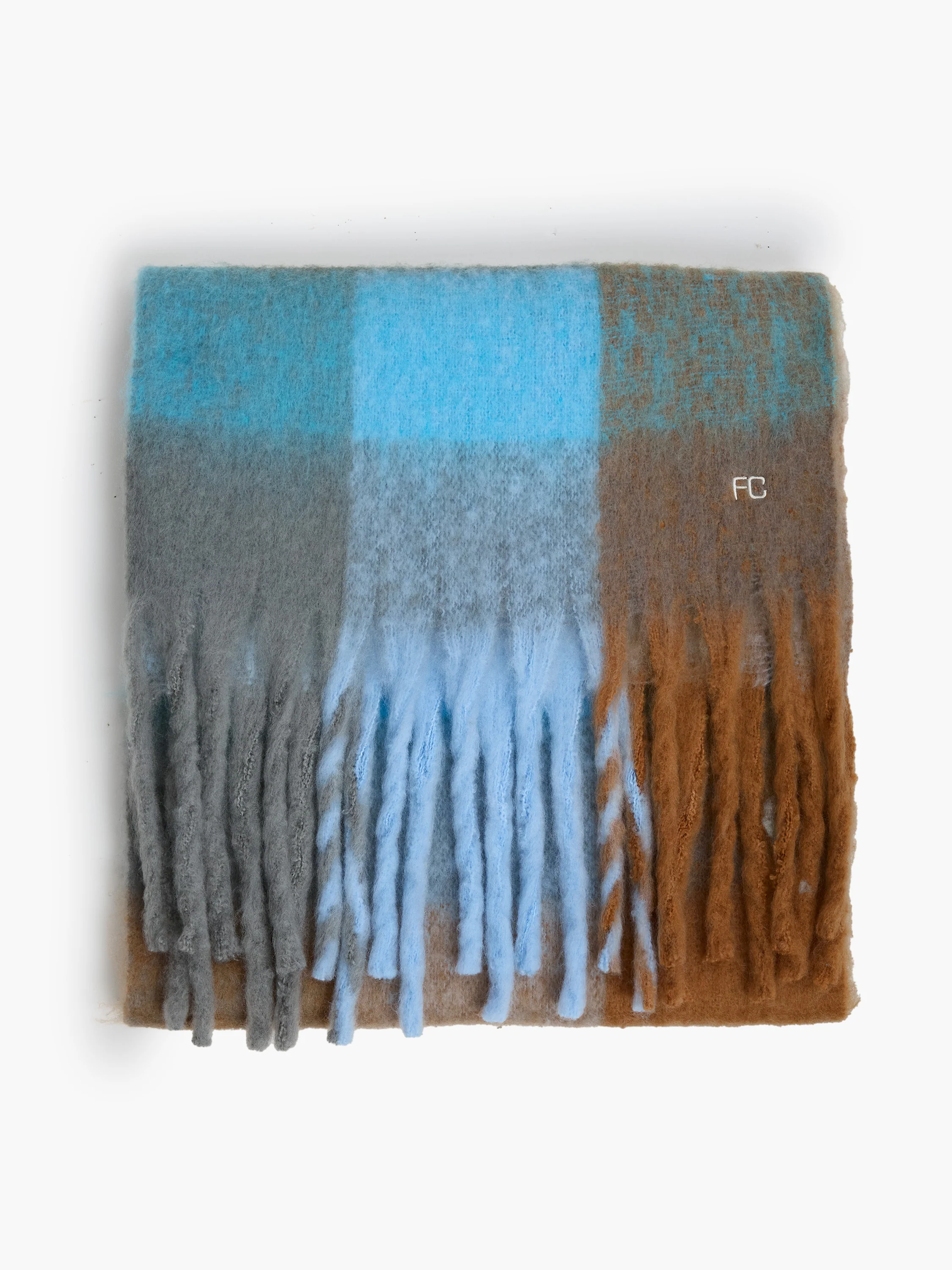 Fluffy Check Scarf - Image 4