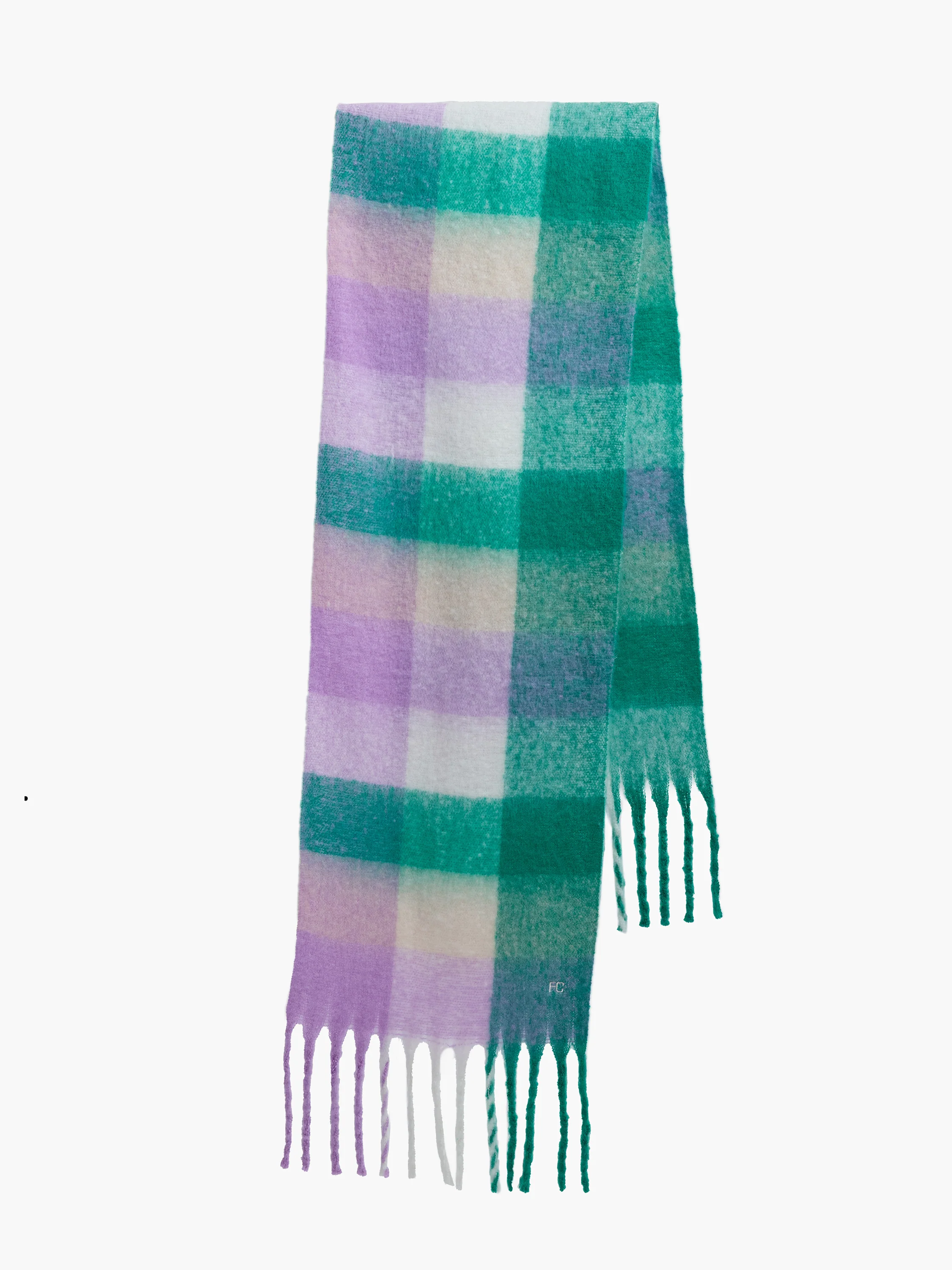 Fluffy Check Scarf - Image 2