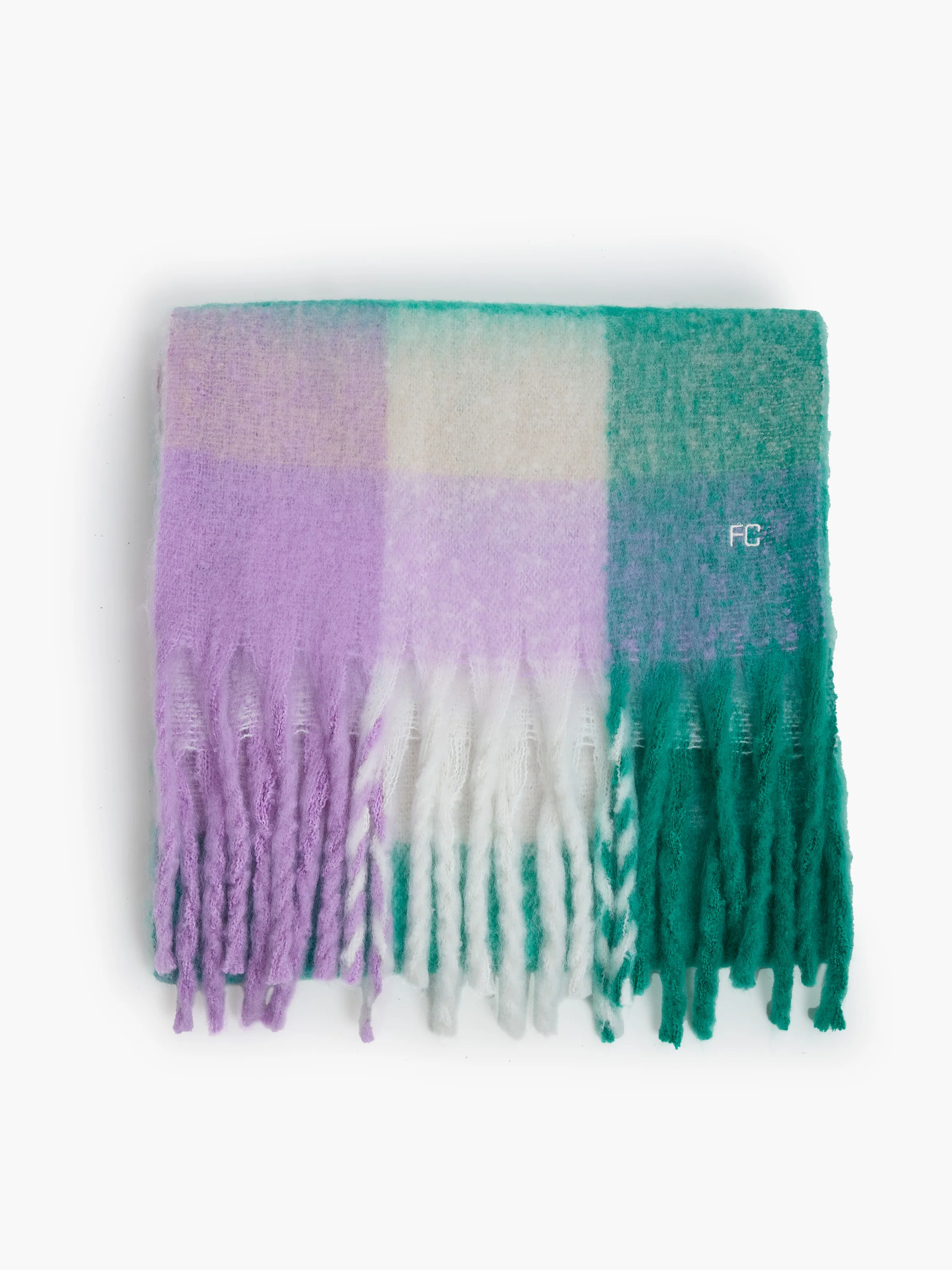 Fluffy Check Scarf - Image 3
