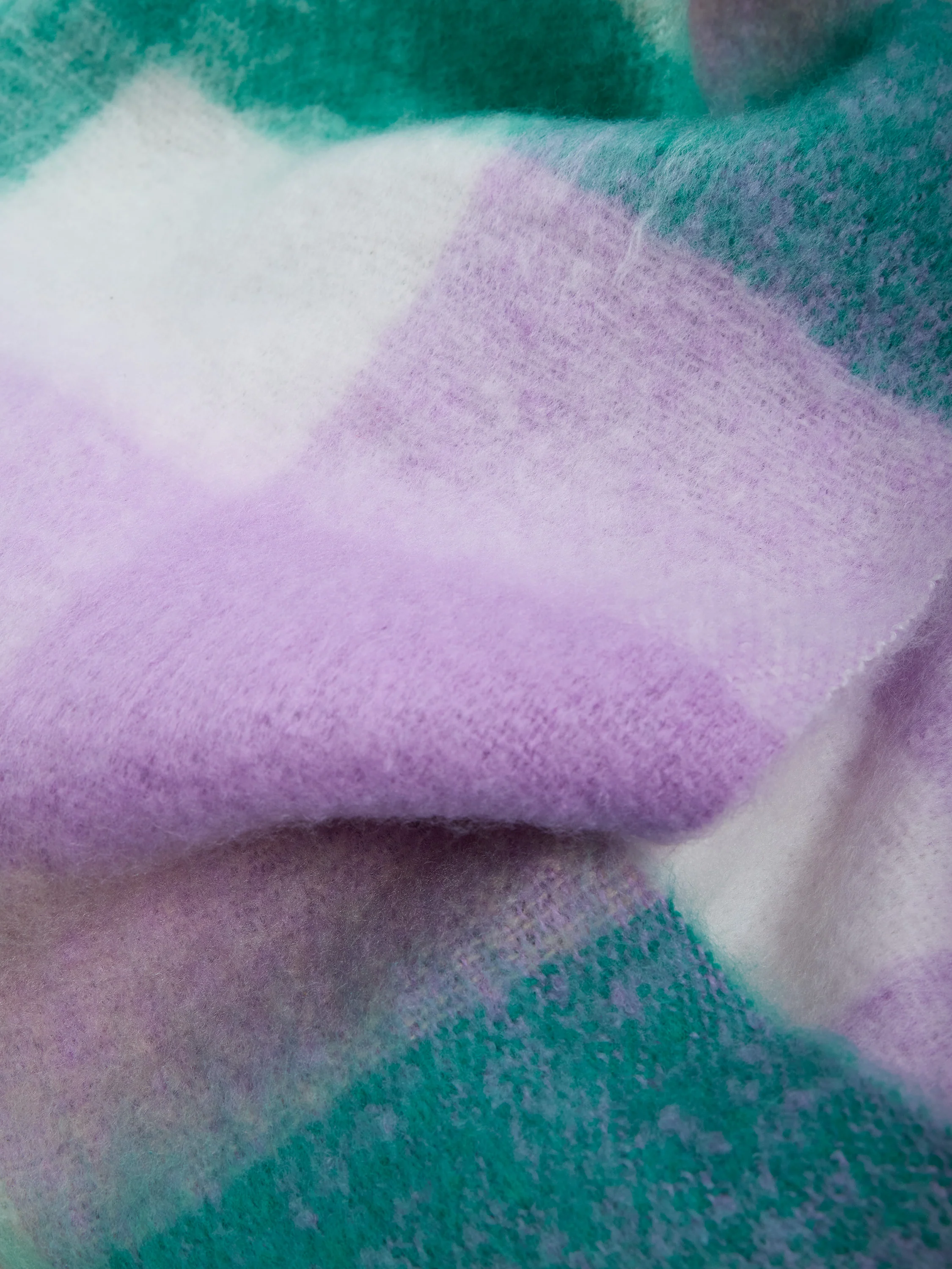 Fluffy Check Scarf - Image 4