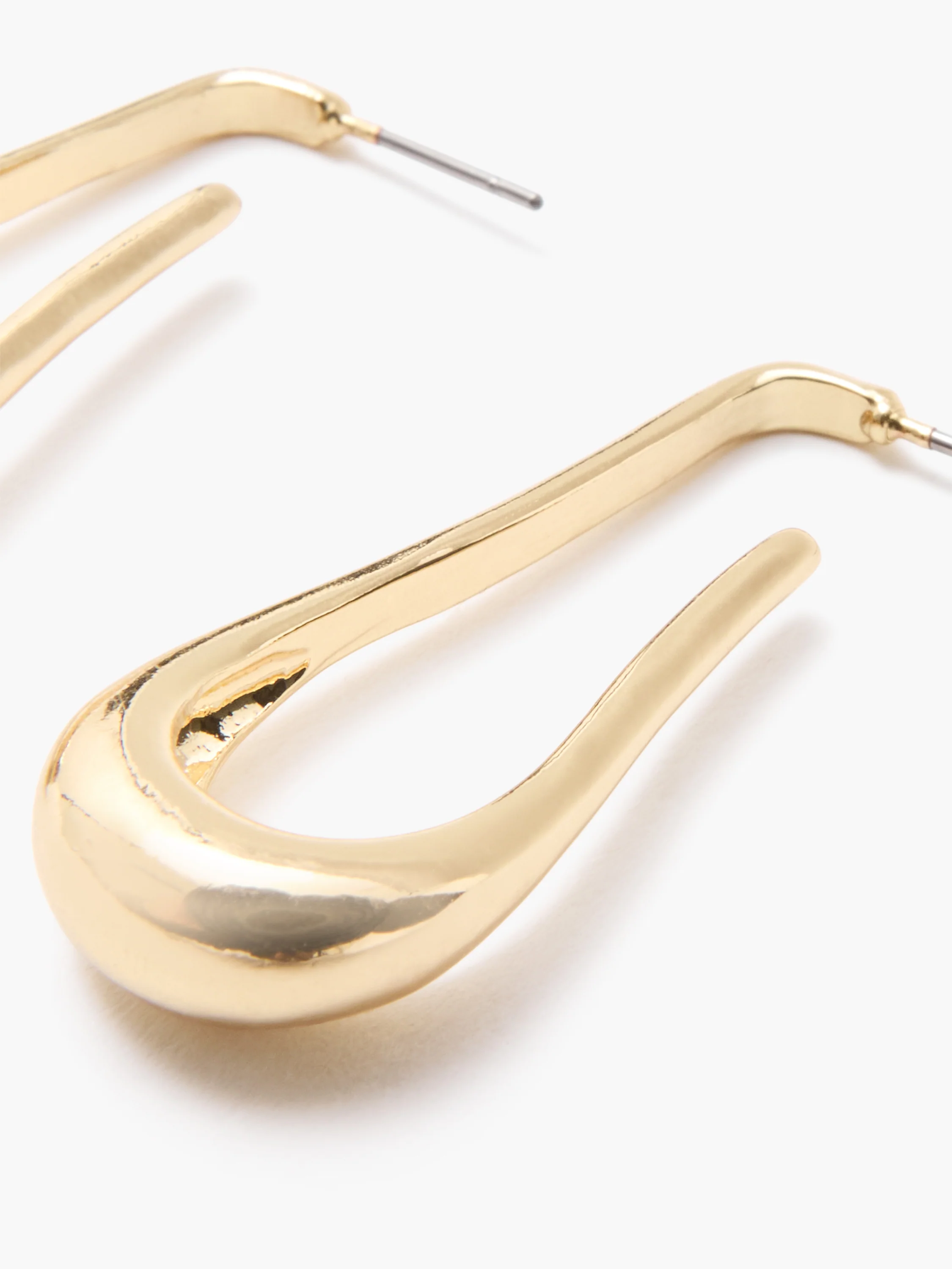 Fluid Long Hoop Earrings - Image 2