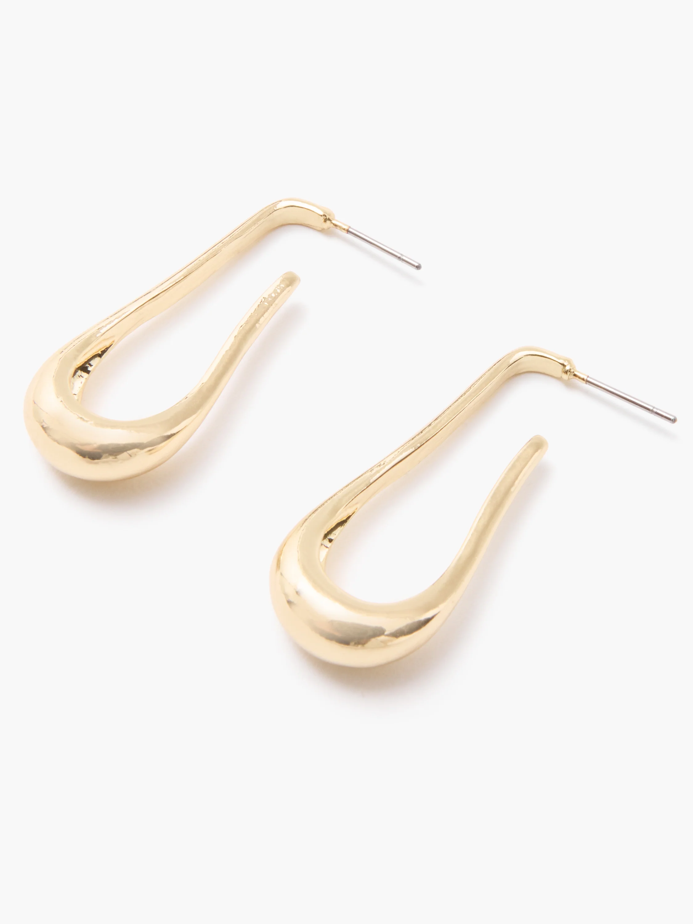 Fluid Long Hoop Earrings - Image 3
