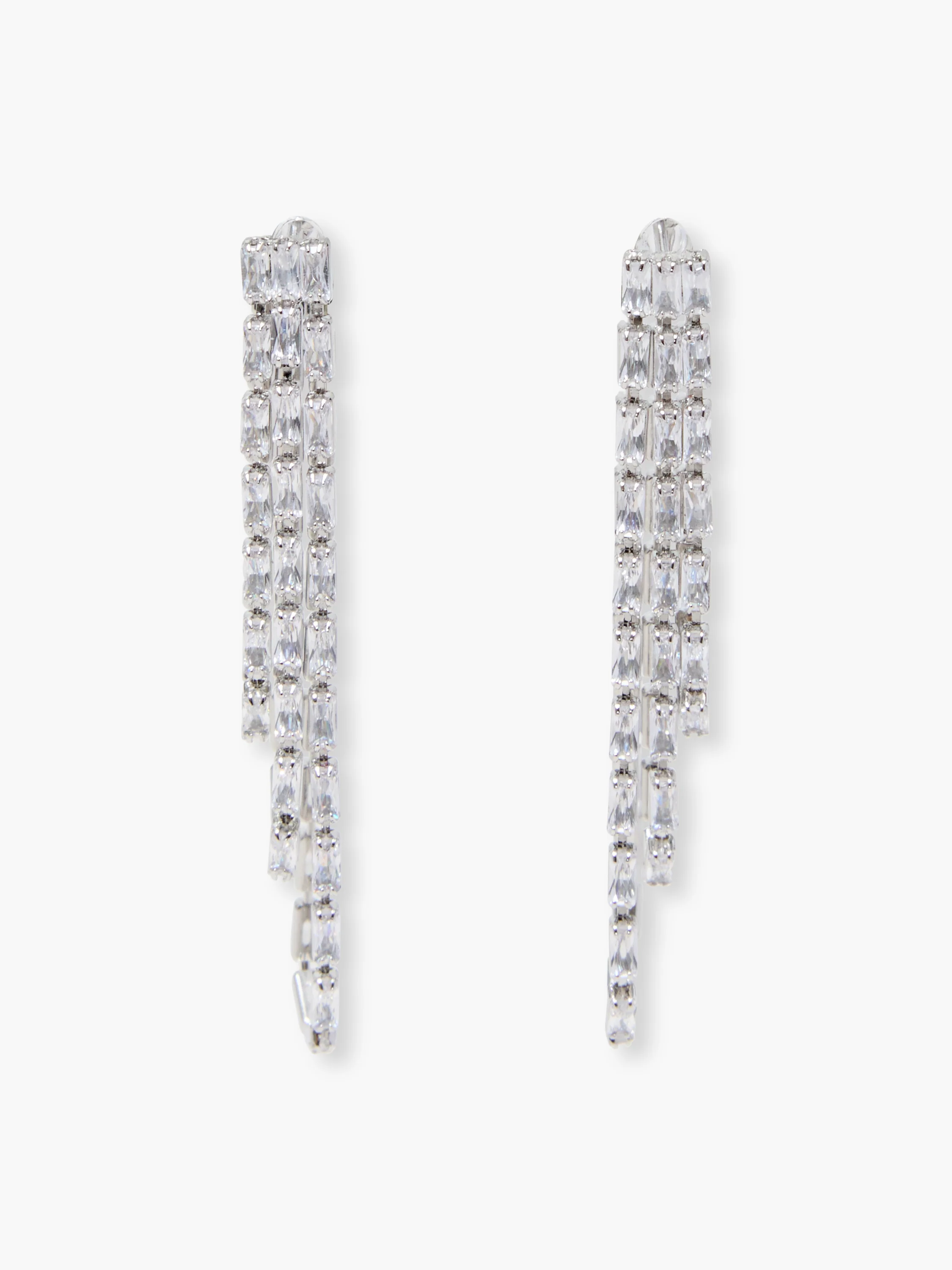 Fringe Swing Crystal Earrings - Image 2
