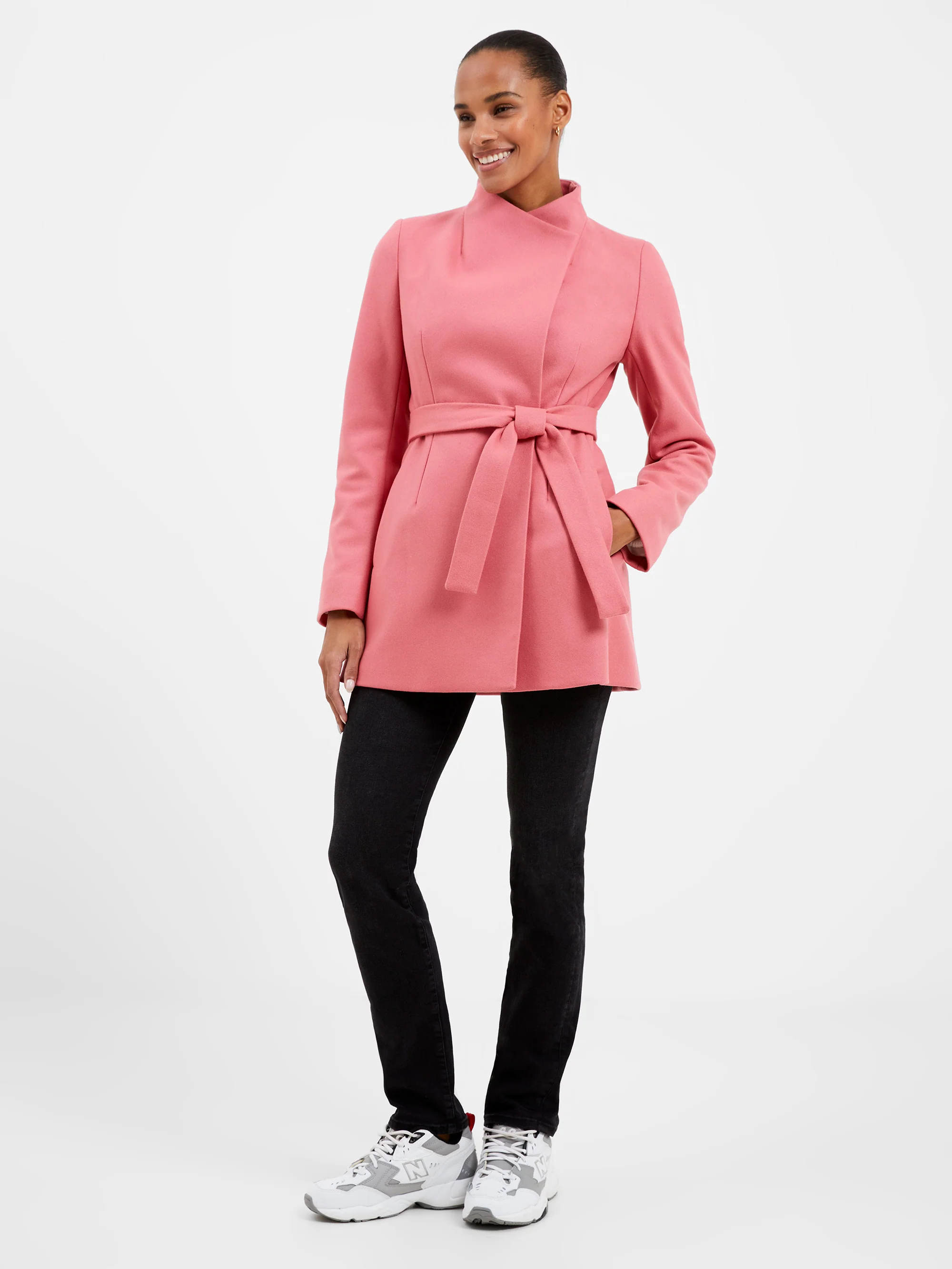 Platform Felt Crossover Coat - Image 3