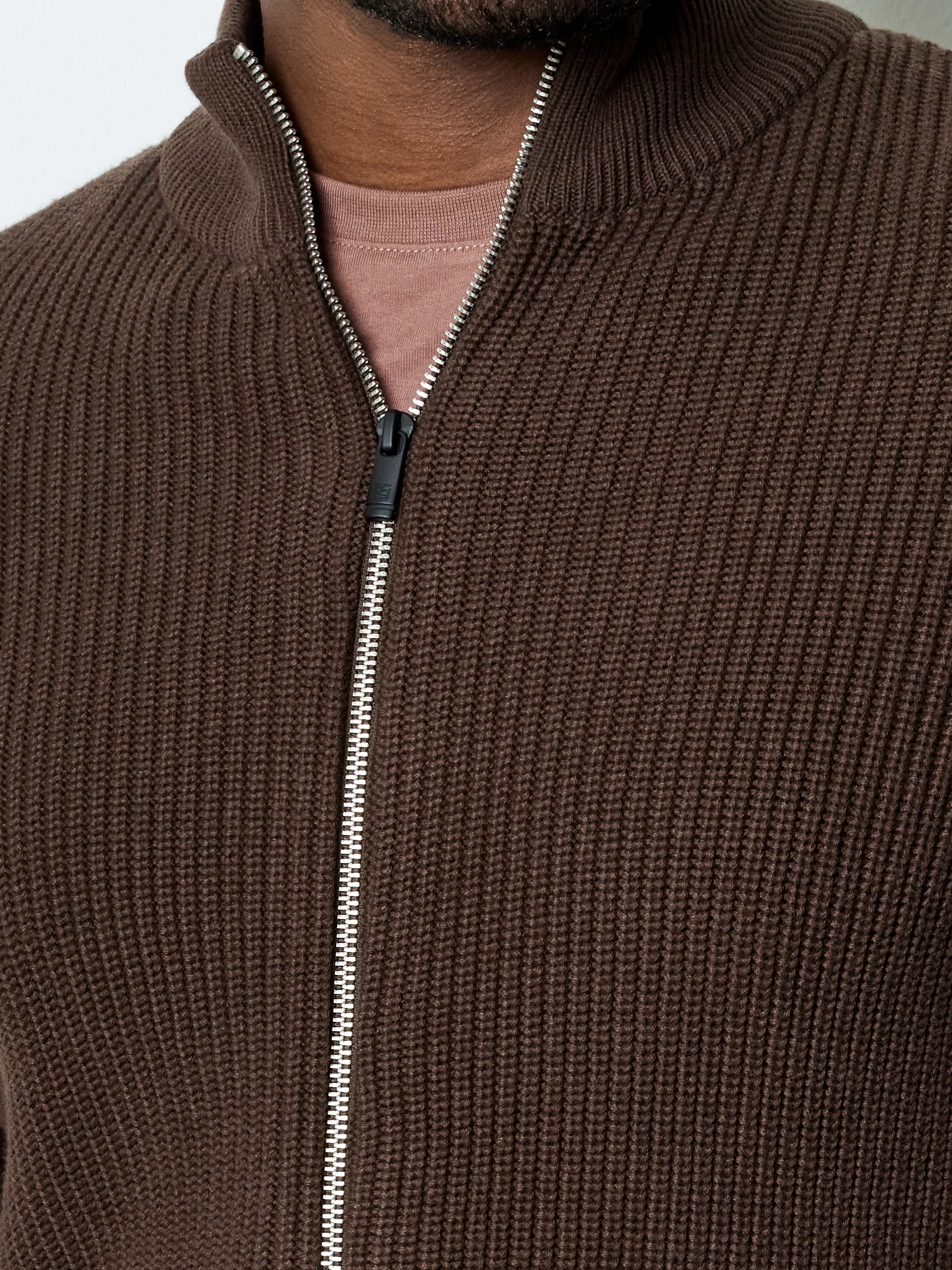 Full Zip Funnel Neck Jumper - Image 4