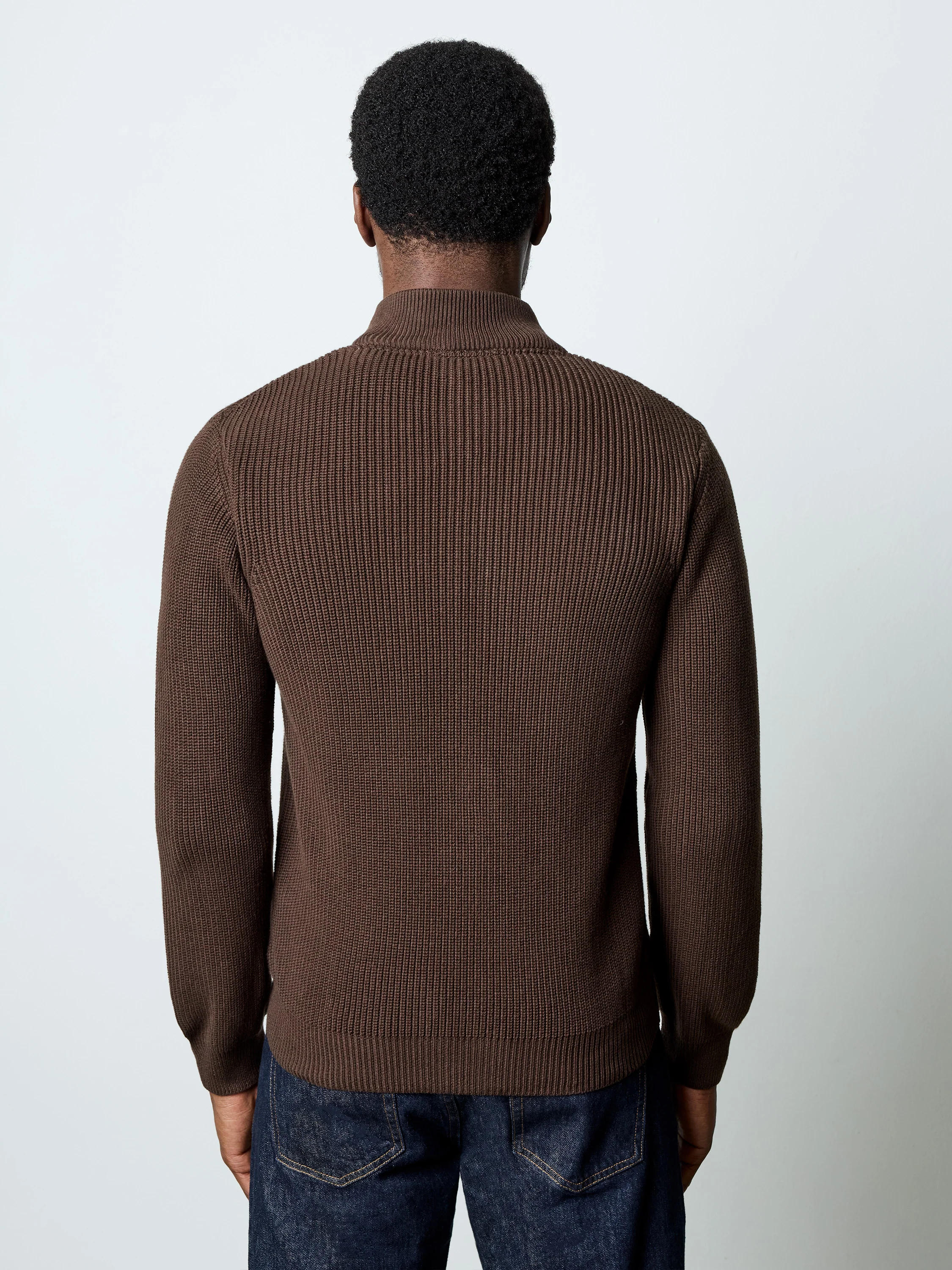 Full Zip Funnel Neck Jumper - Image 5