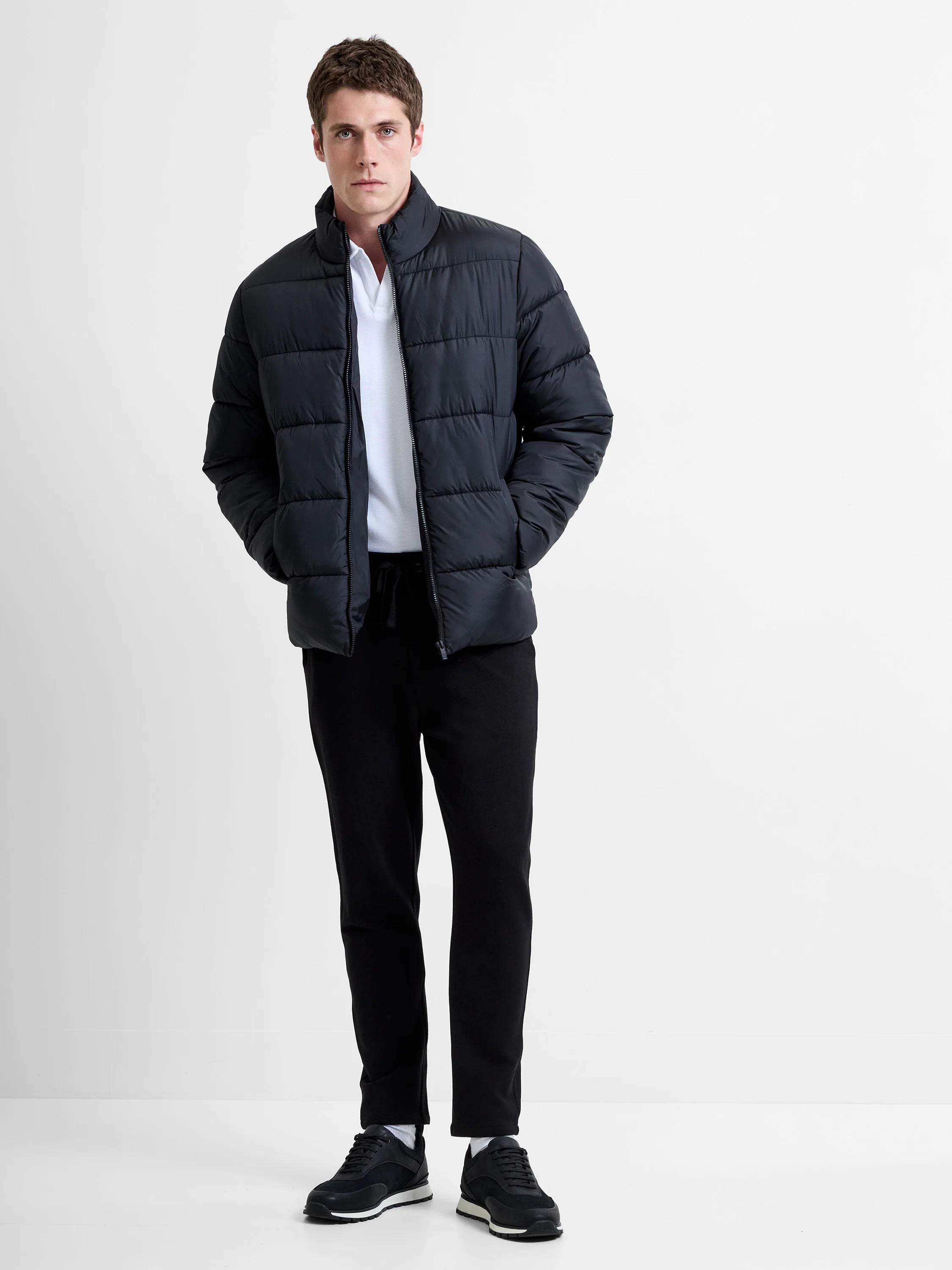 Funnel Neck Recycled Puffer Jacket - Image 2