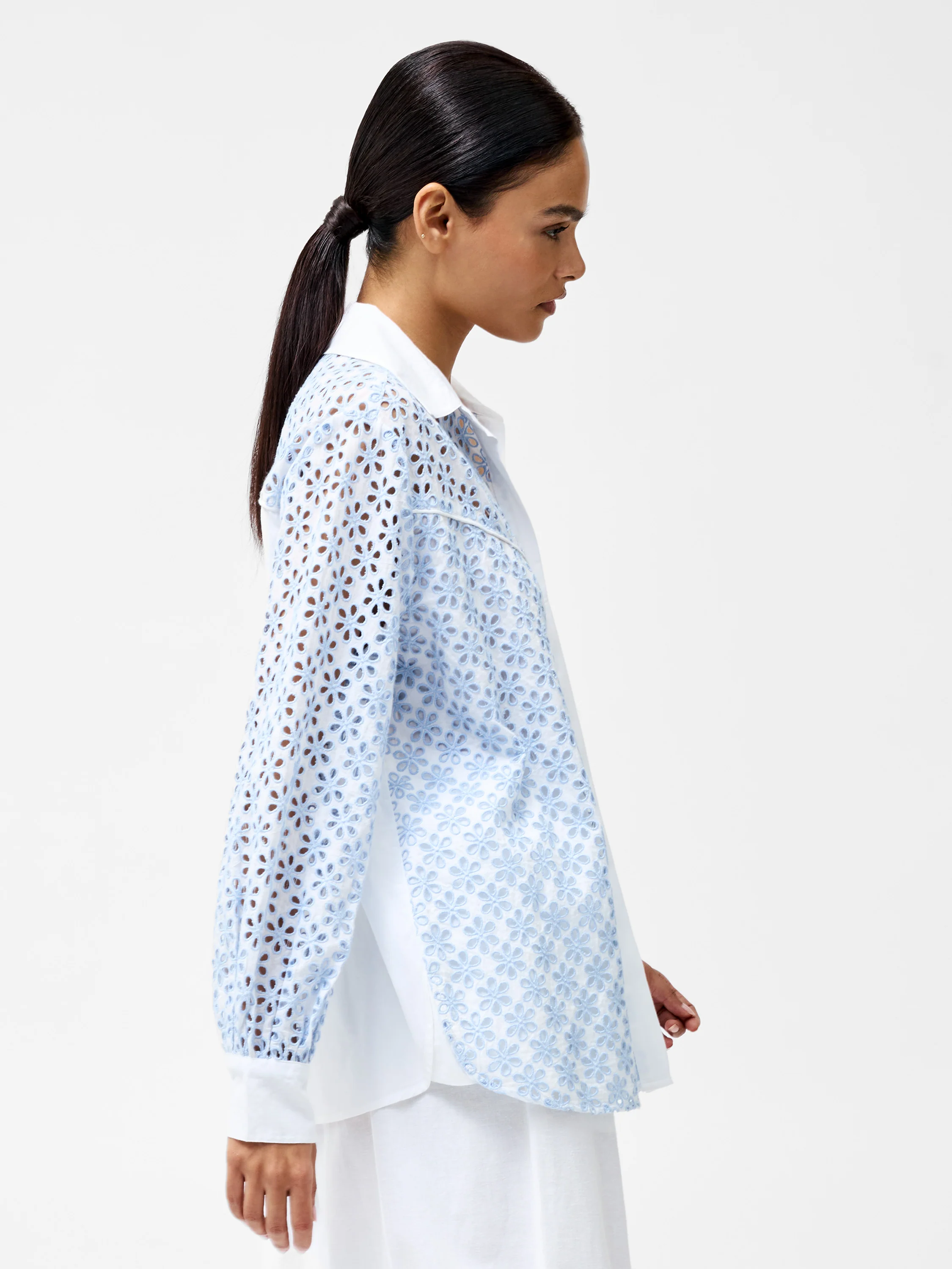 Galina Cotton Embroidered Shirt - Image 4