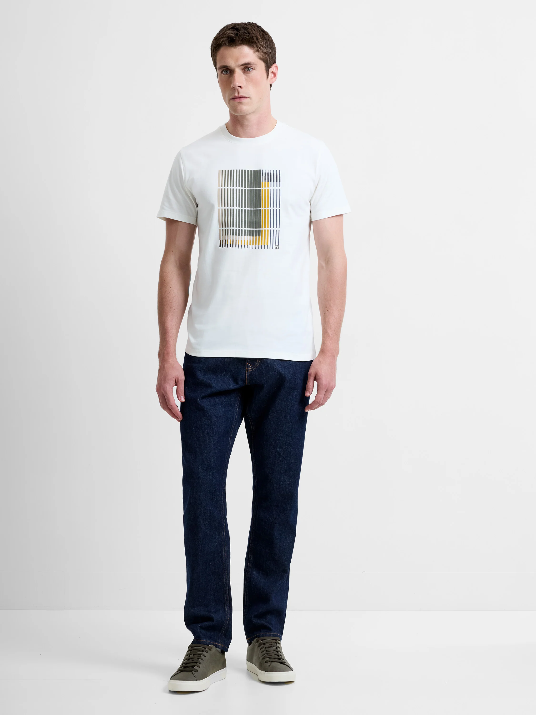 Geo Lined Organic Graphic T-Shirt - Image 2