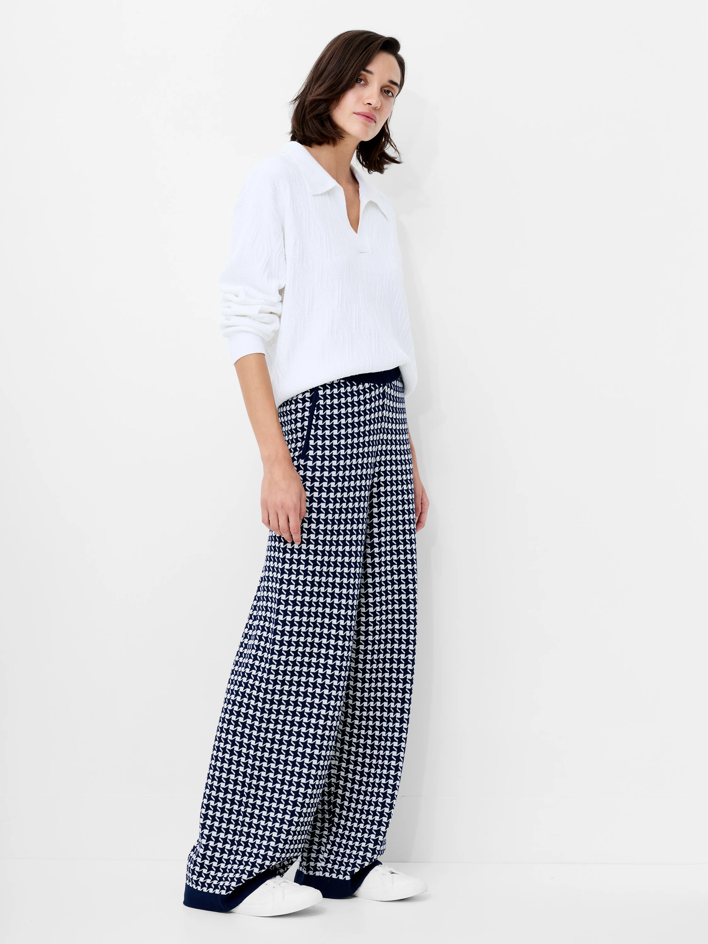 Gloria Jacquard Knit Wide Leg Trousers - Image 2