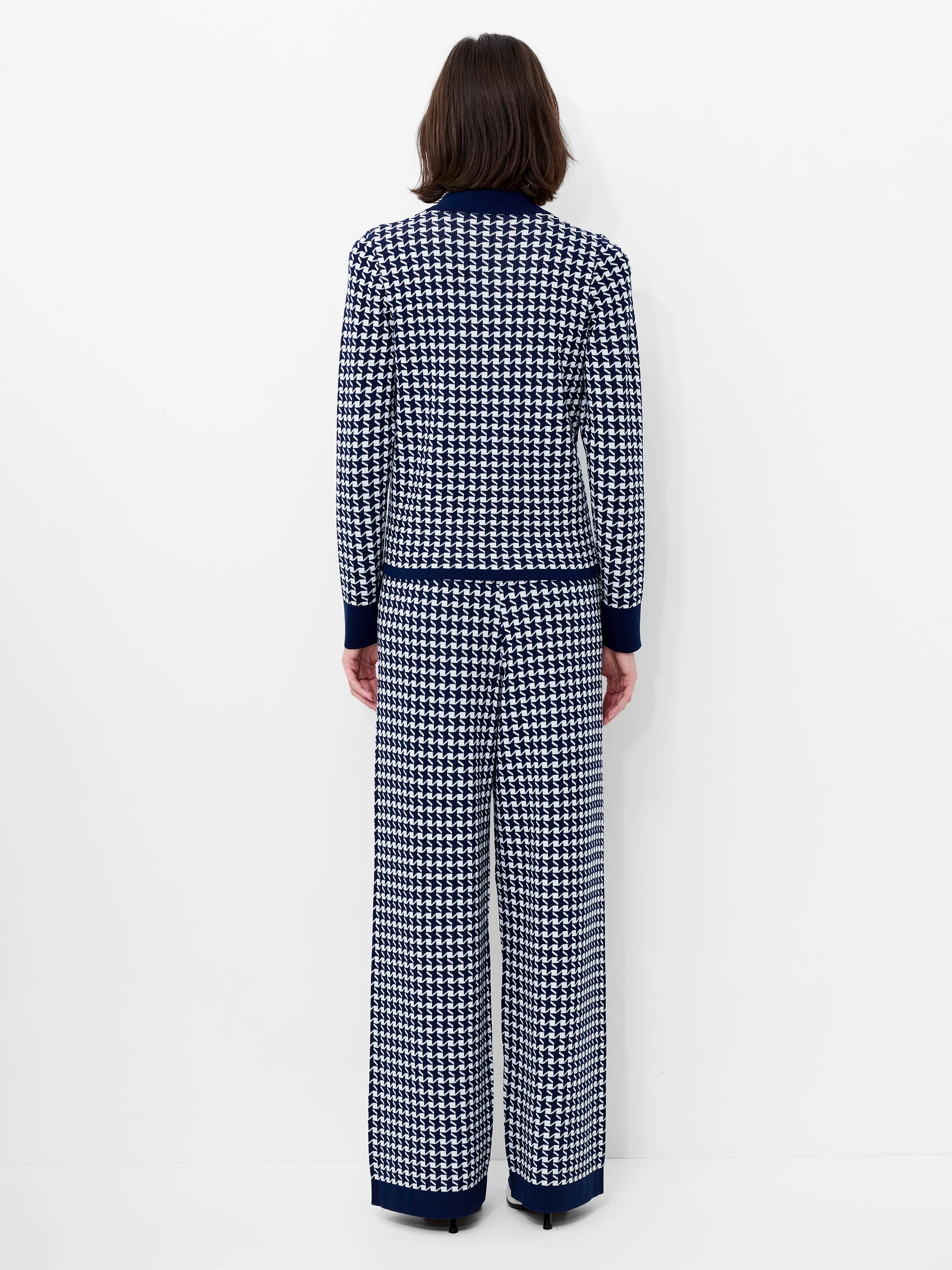 Gloria Jacquard Knit Zip Up Cardigan - Image 5