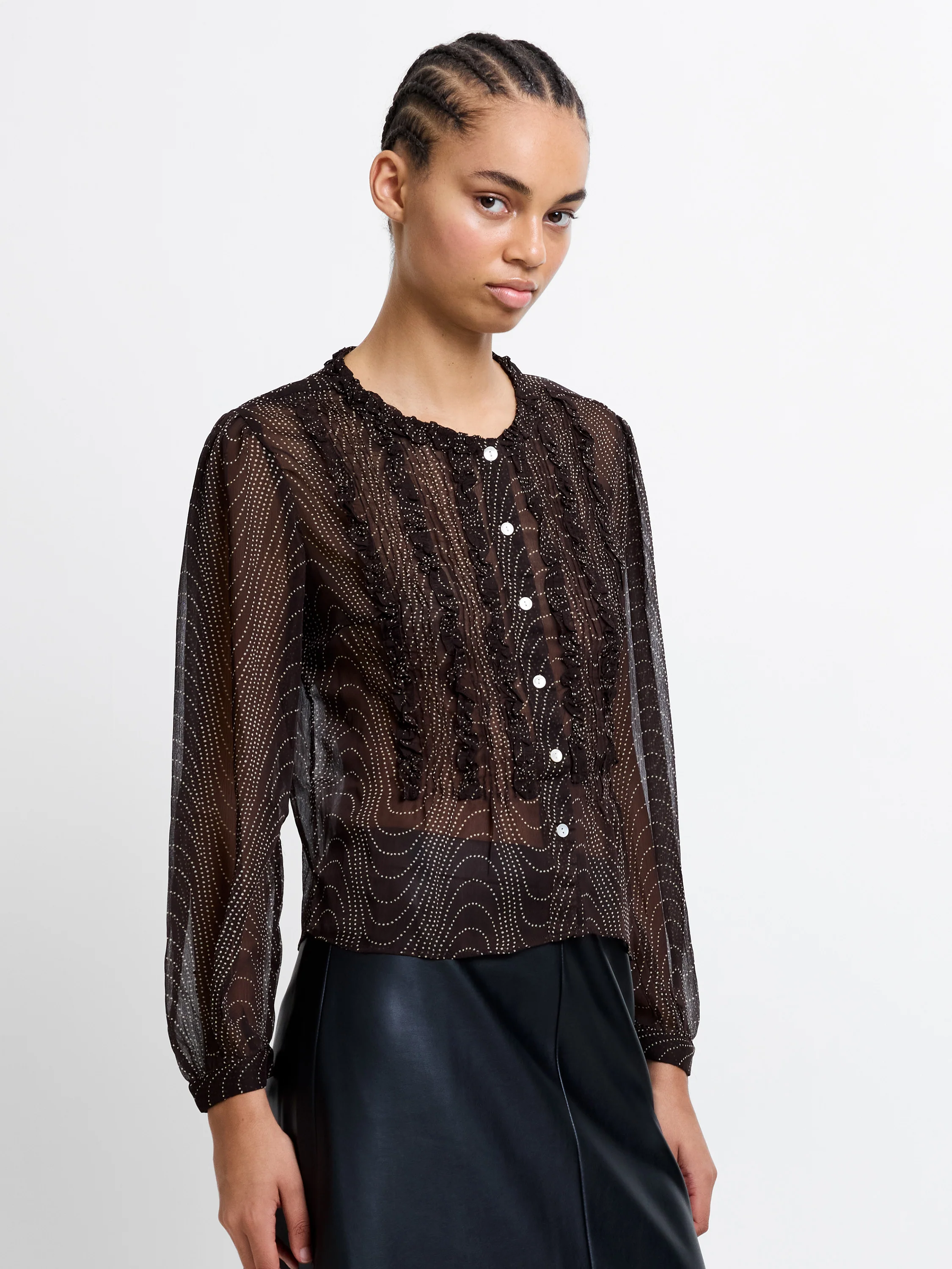 Grace Ruffle Long Sleeve Top