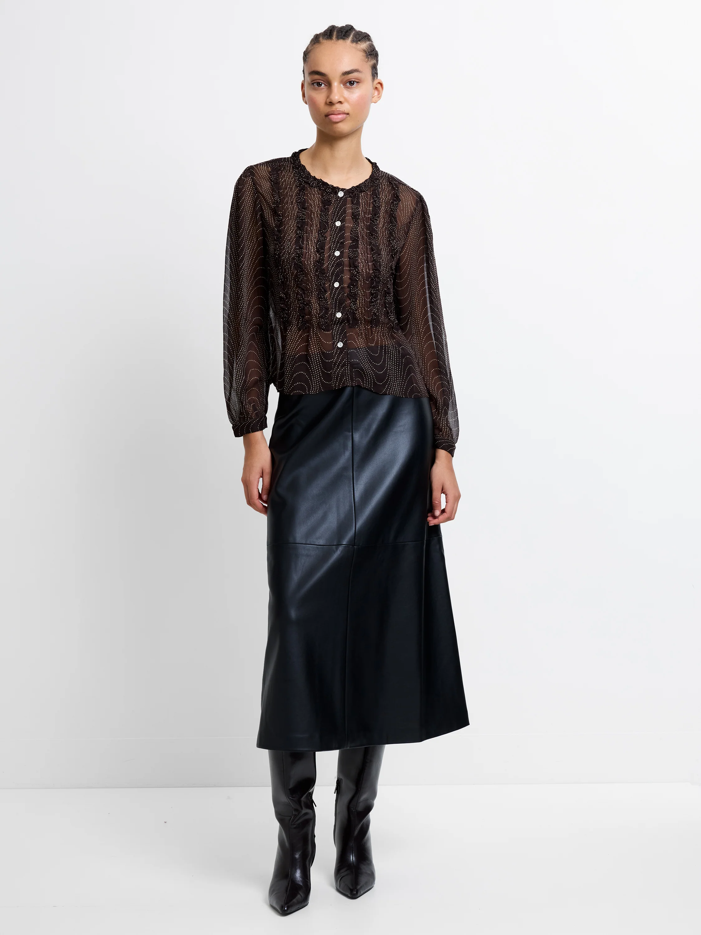 Grace Ruffle Long Sleeve Top - Image 2